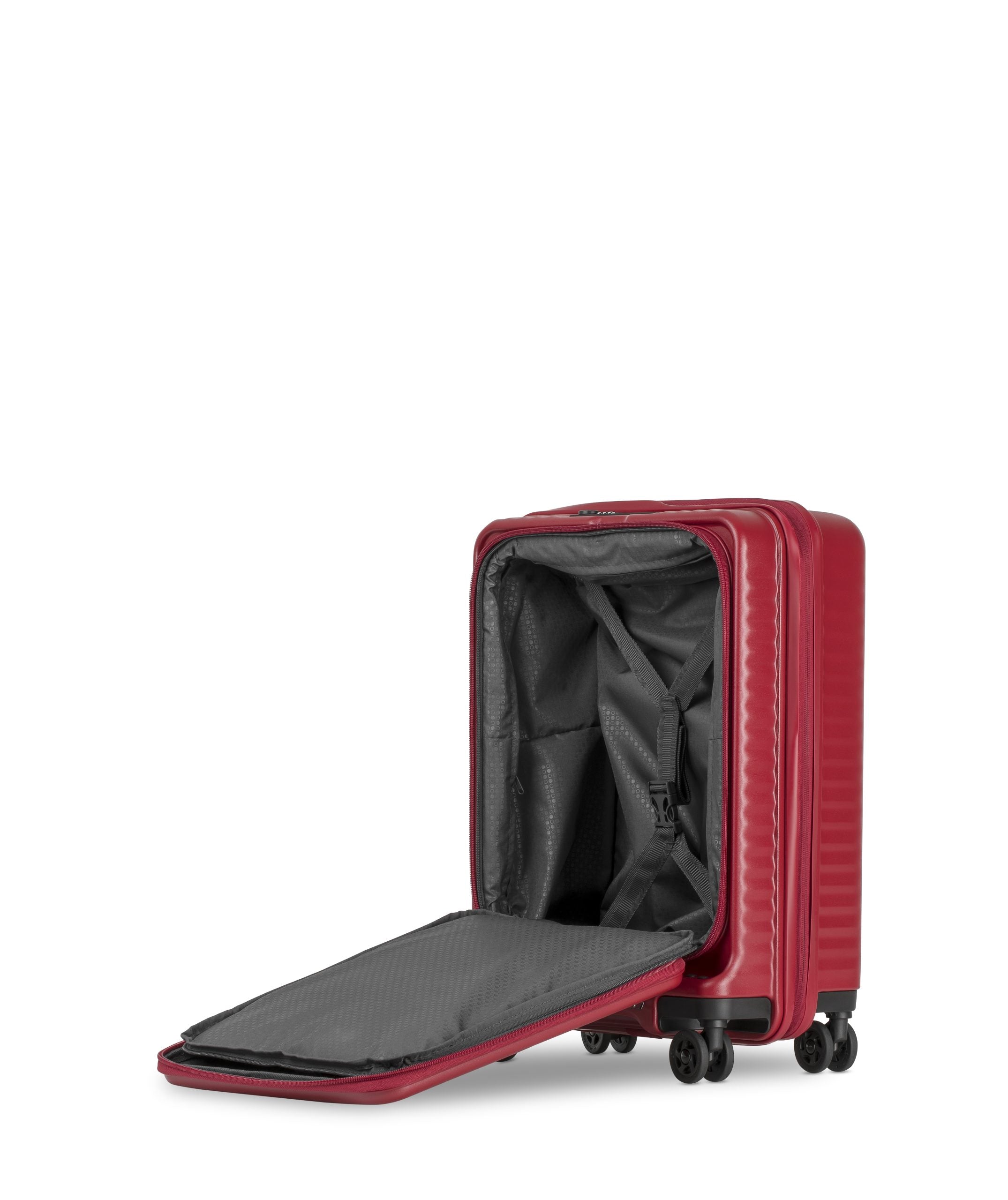 Echolac Celestra 20" Carry On Upright Luggage With Front Access Opening (Red)