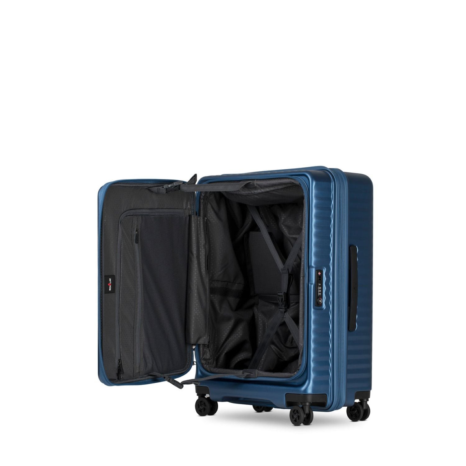 Echolac Celestra 24" Medium Upright Luggage With Front Access Opening (Blue)