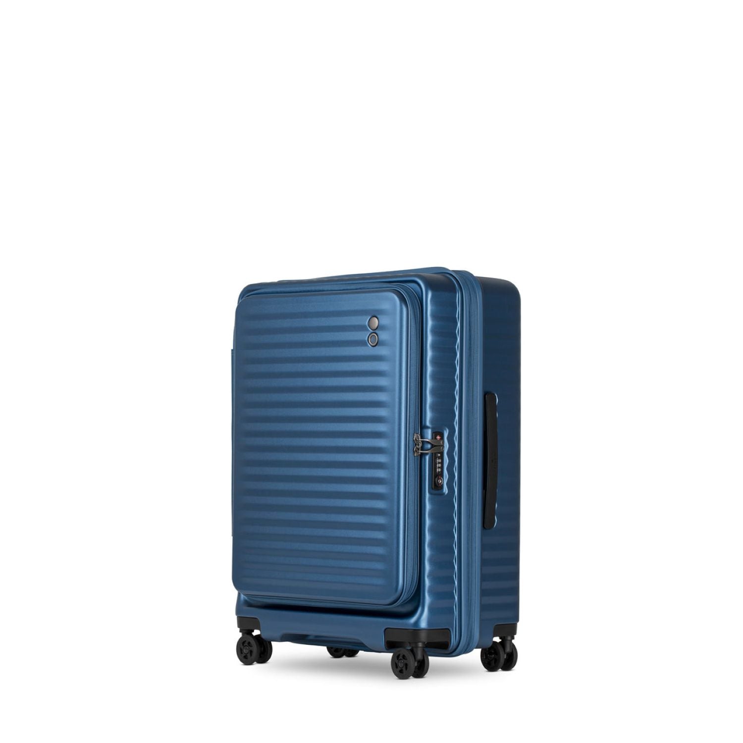 Echolac Celestra 24" Medium Upright Luggage With Front Access Opening (Blue)