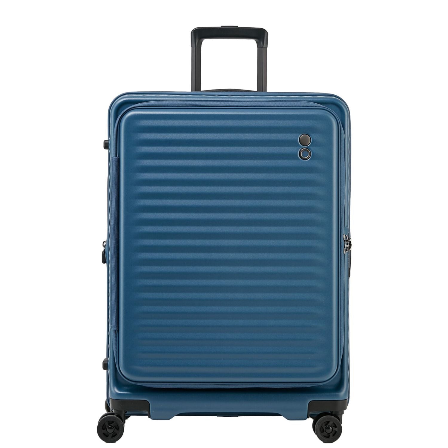 Echolac Celestra 24" Medium Upright Luggage With Front Access Opening (Dark Blue)