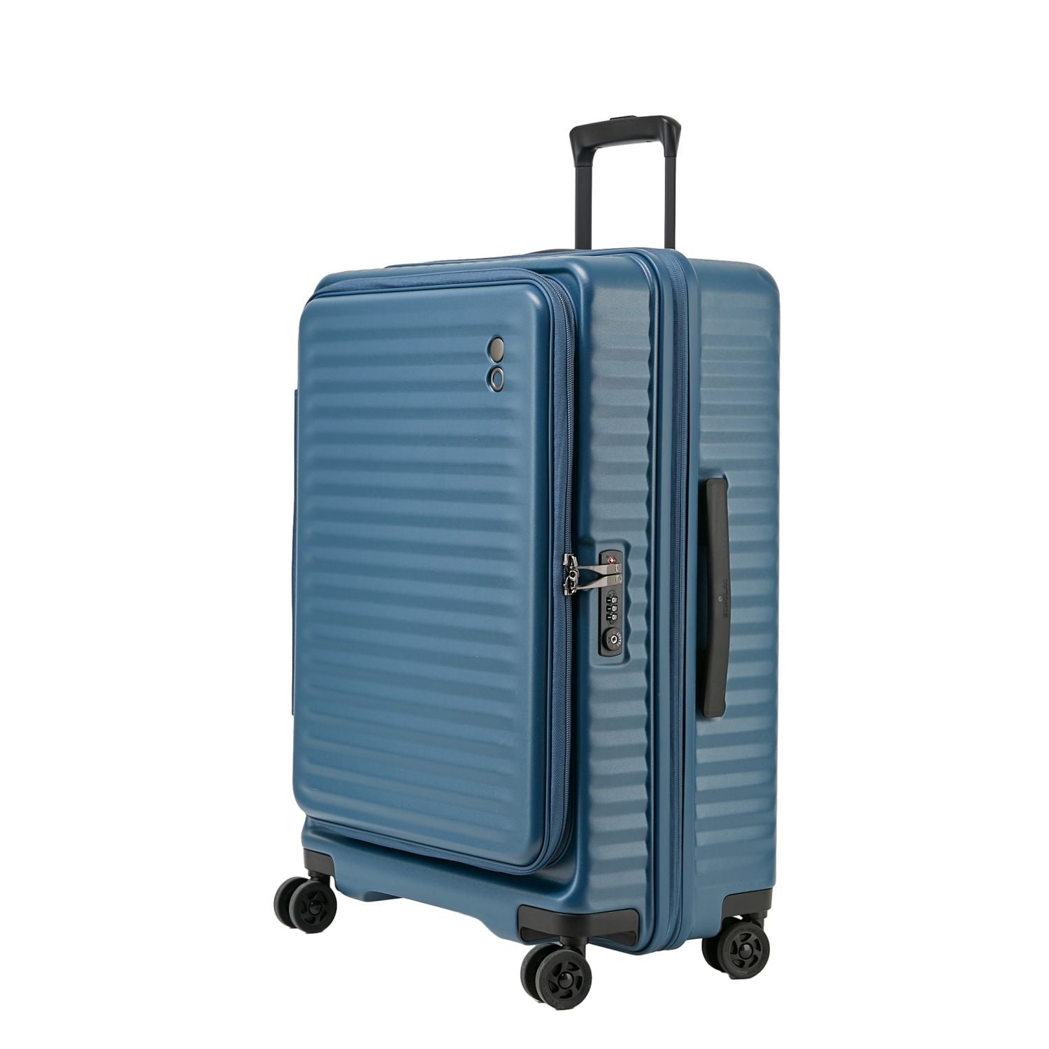 Echolac Celestra 24" Medium Upright Luggage With Front Access Opening (Dark Blue)