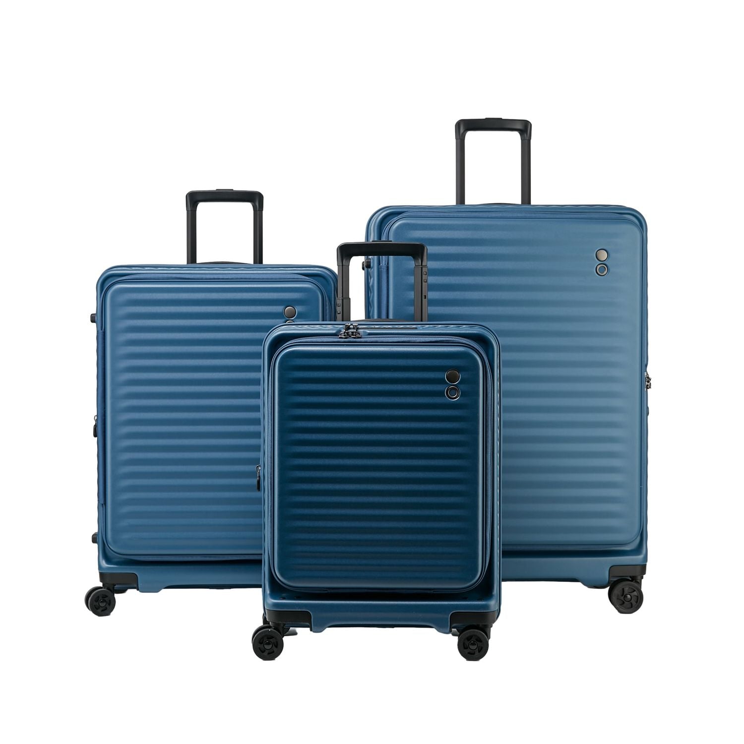 Echolac Celestra 24" Medium Upright Luggage With Front Access Opening (Dark Blue)
