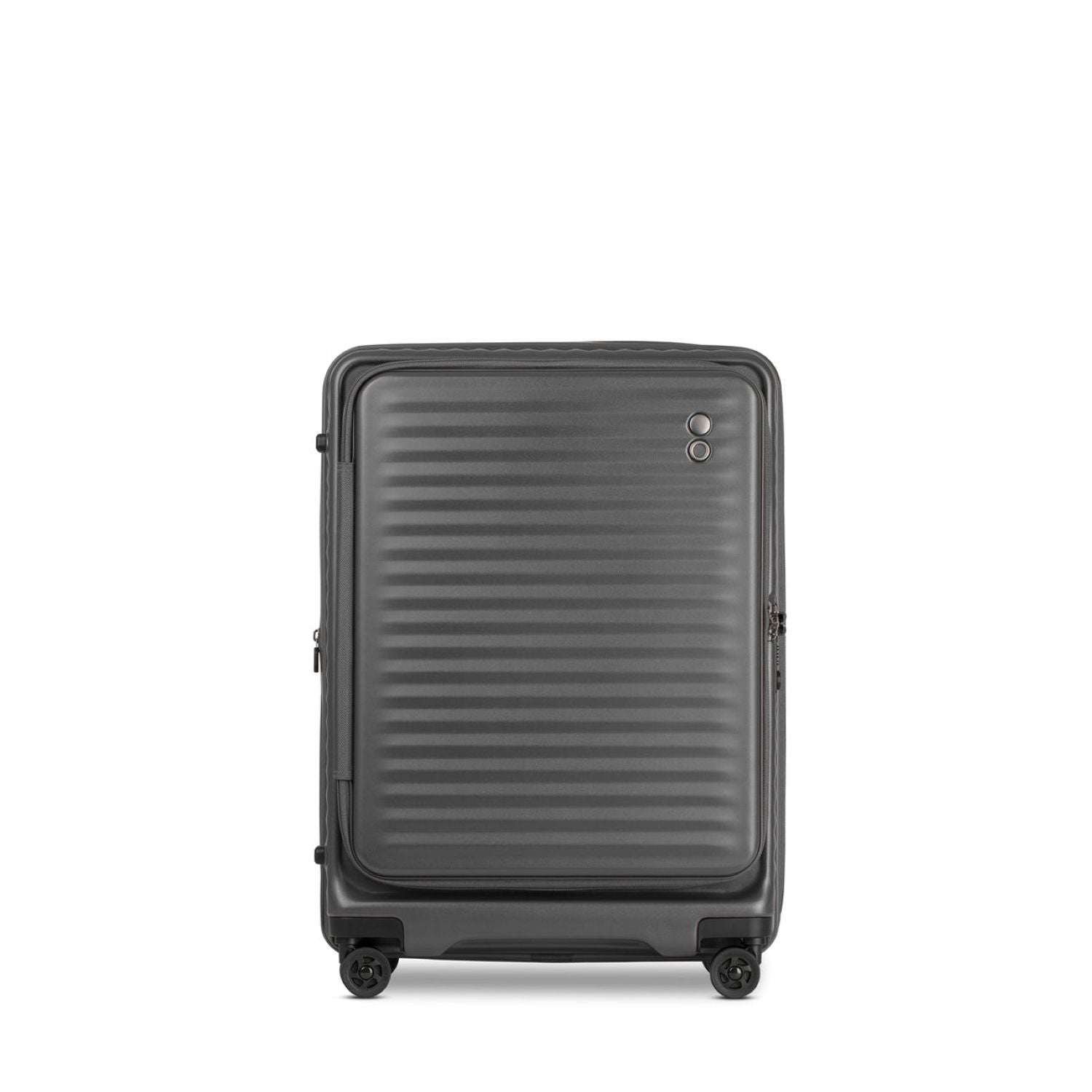 Echolac Celestra 24" Medium Upright Luggage With Front Access Opening (Grey)