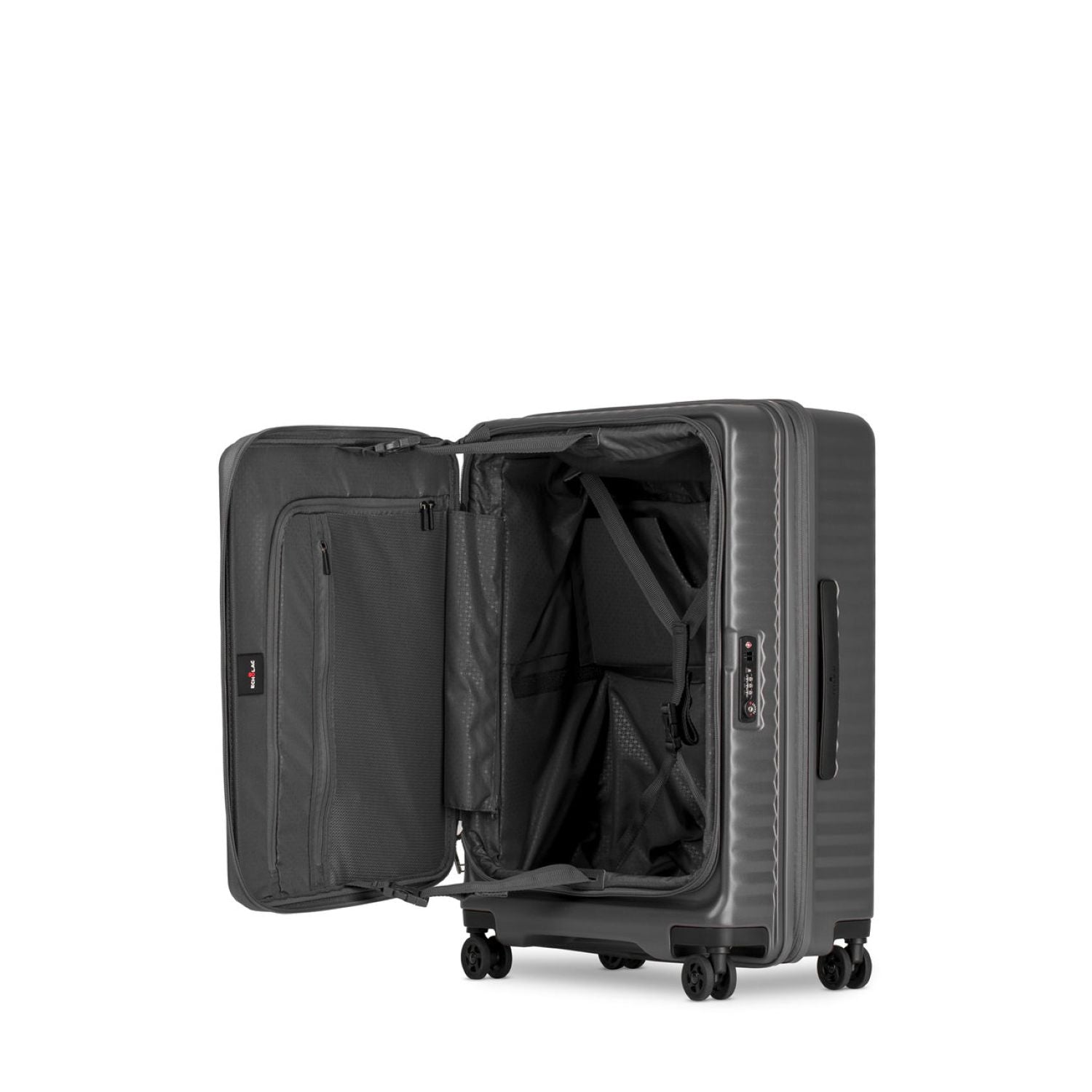Echolac Celestra 24" Medium Upright Luggage With Front Access Opening (Grey)