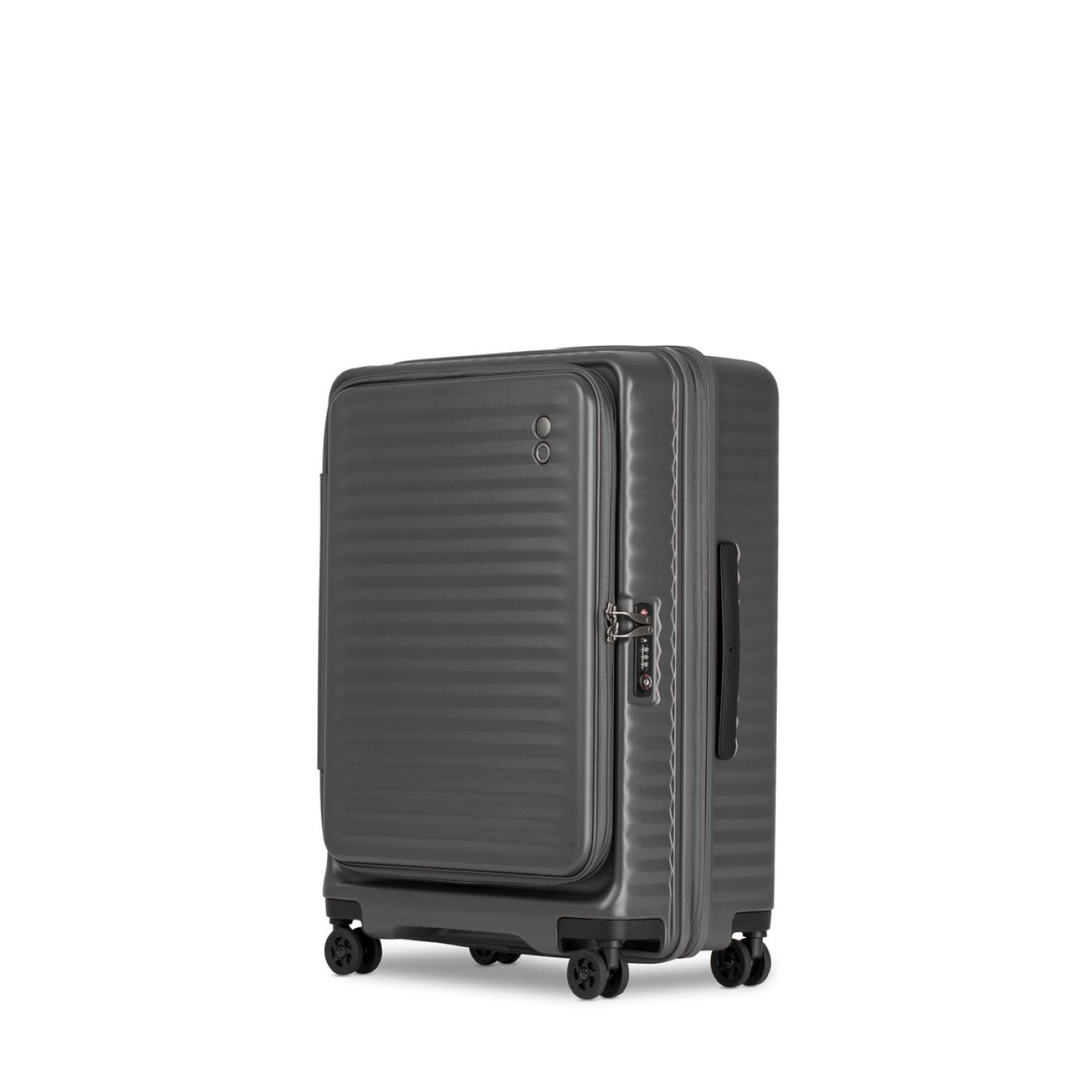 Echolac Celestra 24" Medium Upright Luggage With Front Access Opening (Grey)