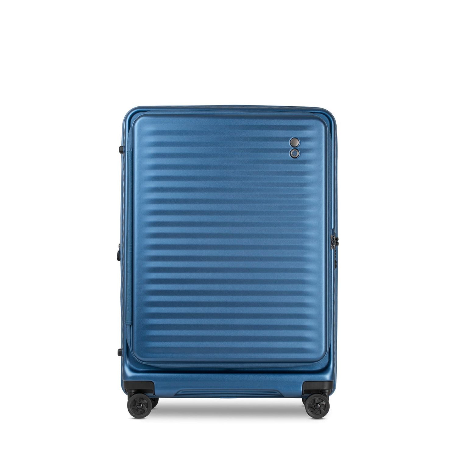 Echolac Celestra 28" Large Upright Luggage With Front Access Opening (Blue)