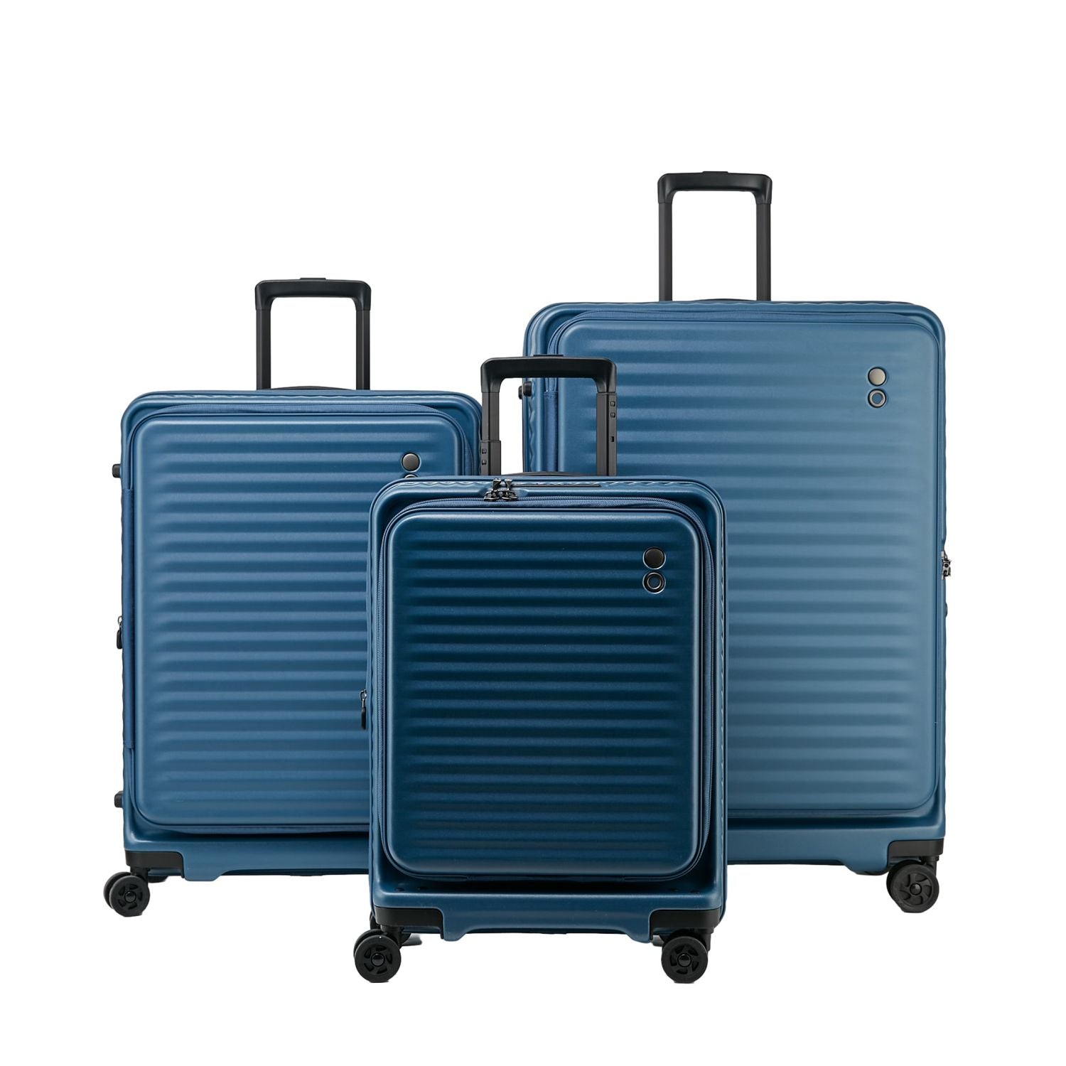 Echolac Celestra 28" Large Upright Luggage With Front Access Opening (Dark Blue)