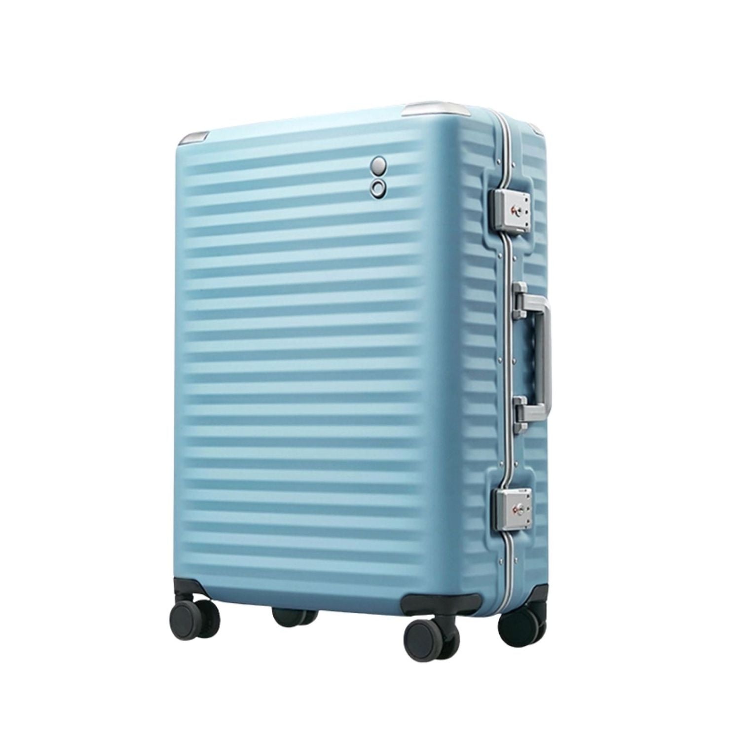 Echolac Celestra Aluminium Frame 24" Medium Luggage with Silent Spinner Wheels (Slate Blue)
