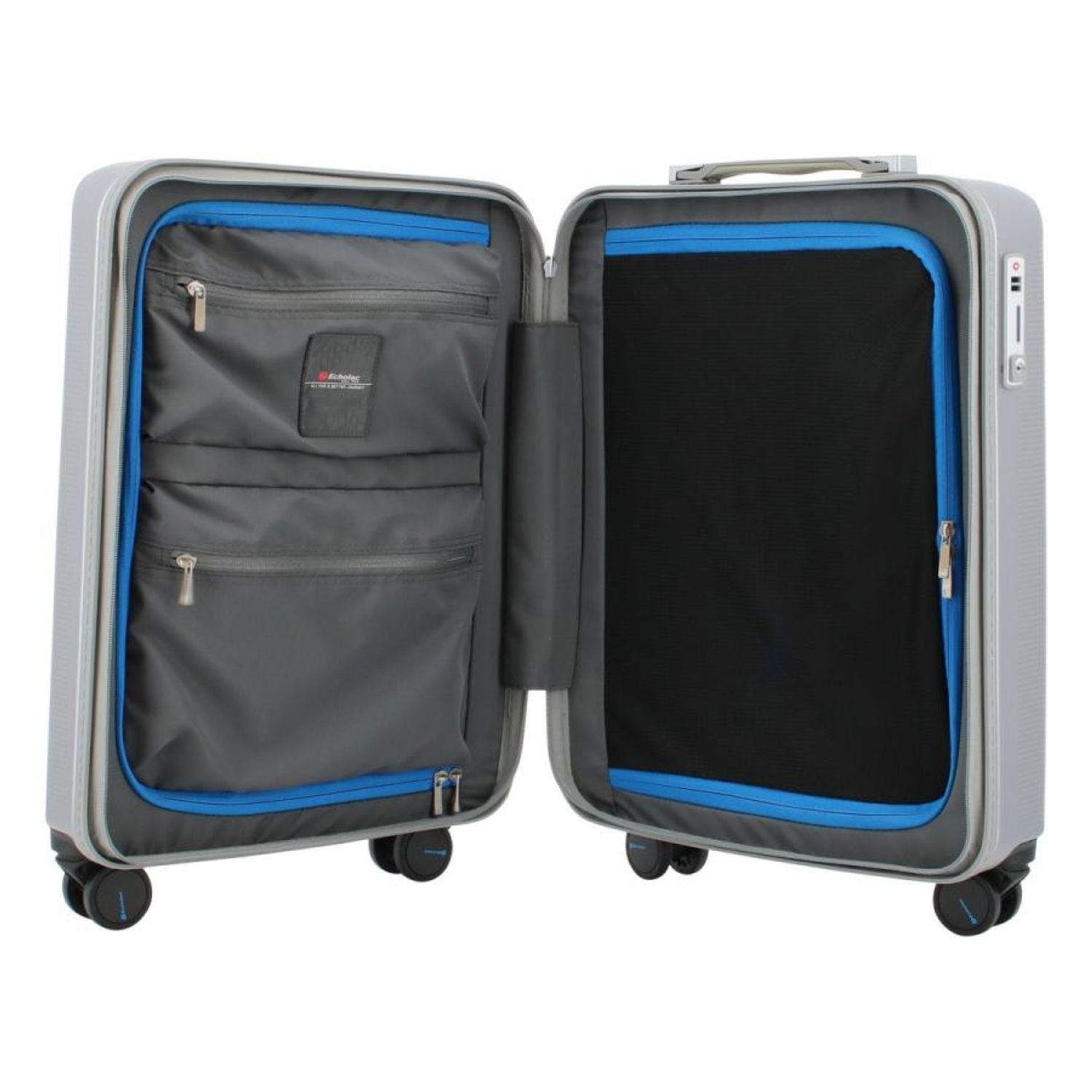 Echolac Pc Smart 28" Upright Large Luggage Spinner - Silver