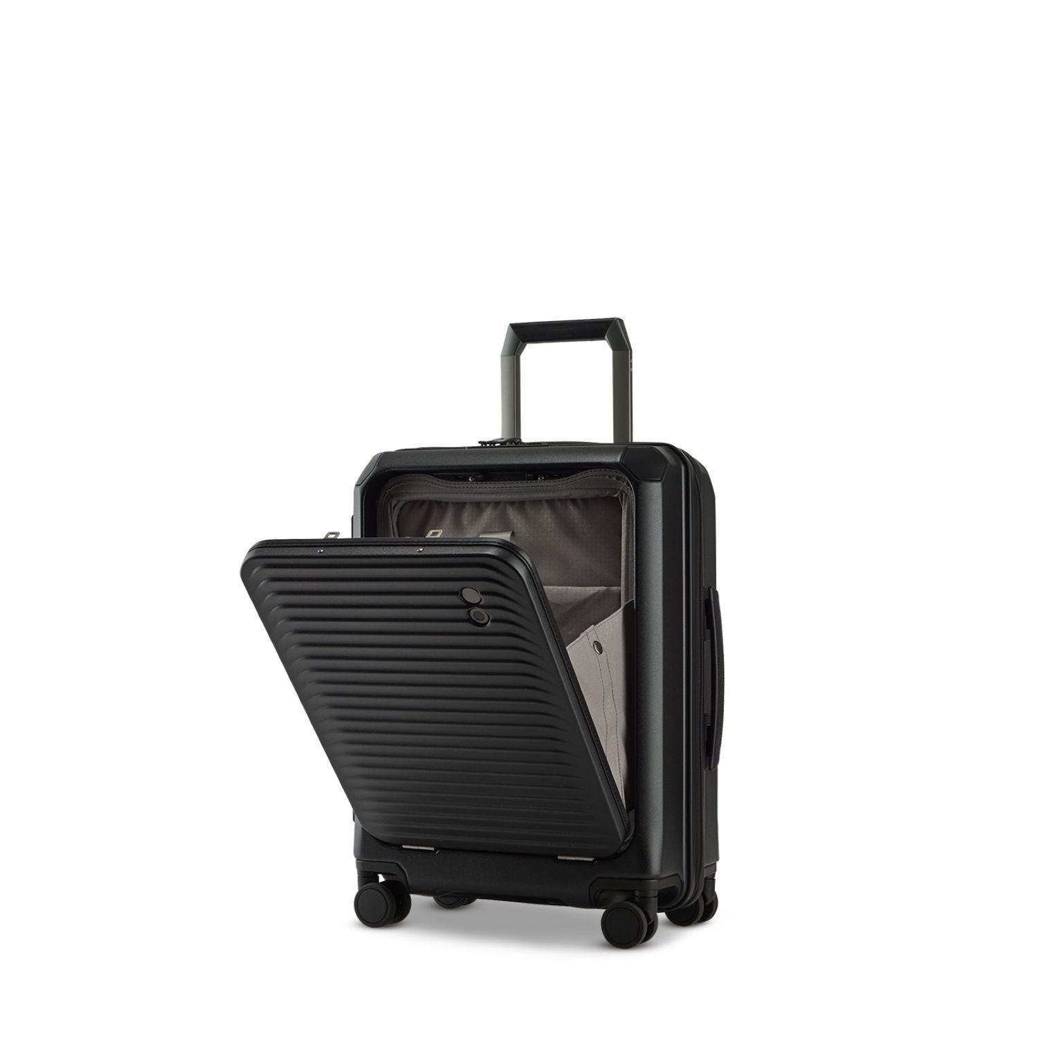 Echolac Shogun Evo FA 20" Upright Carry On Luggage With Front Access Opening (Black)