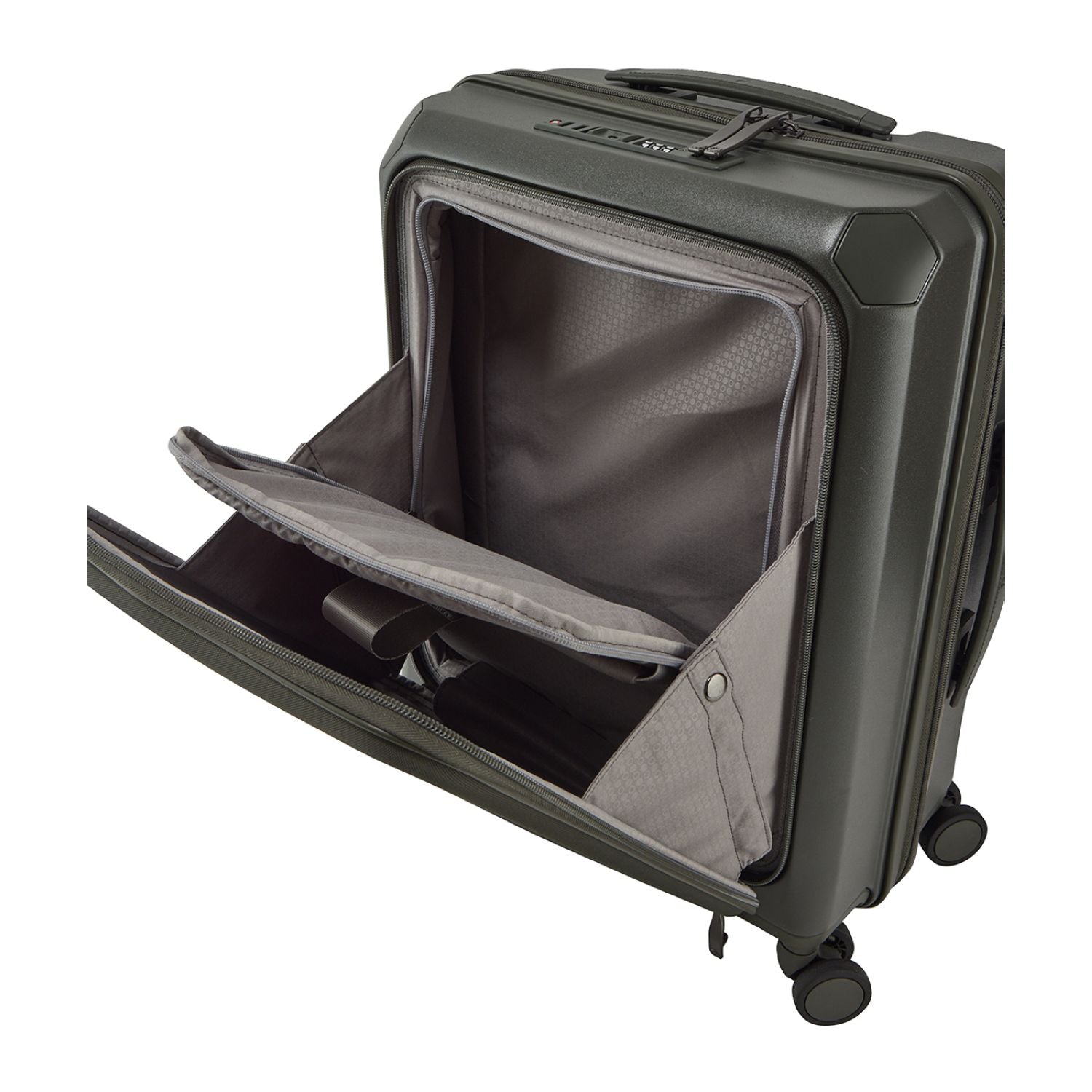 Echolac Shogun Evo G 20" Upright Carry On Luggage With Front Access Opening (Silver)