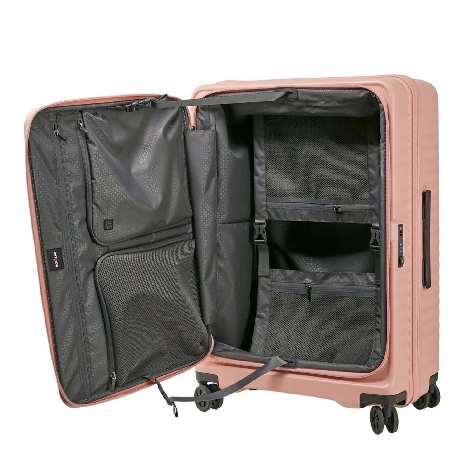 Echolac Square FX 28" Large Expandable Luggage (Light Pink)