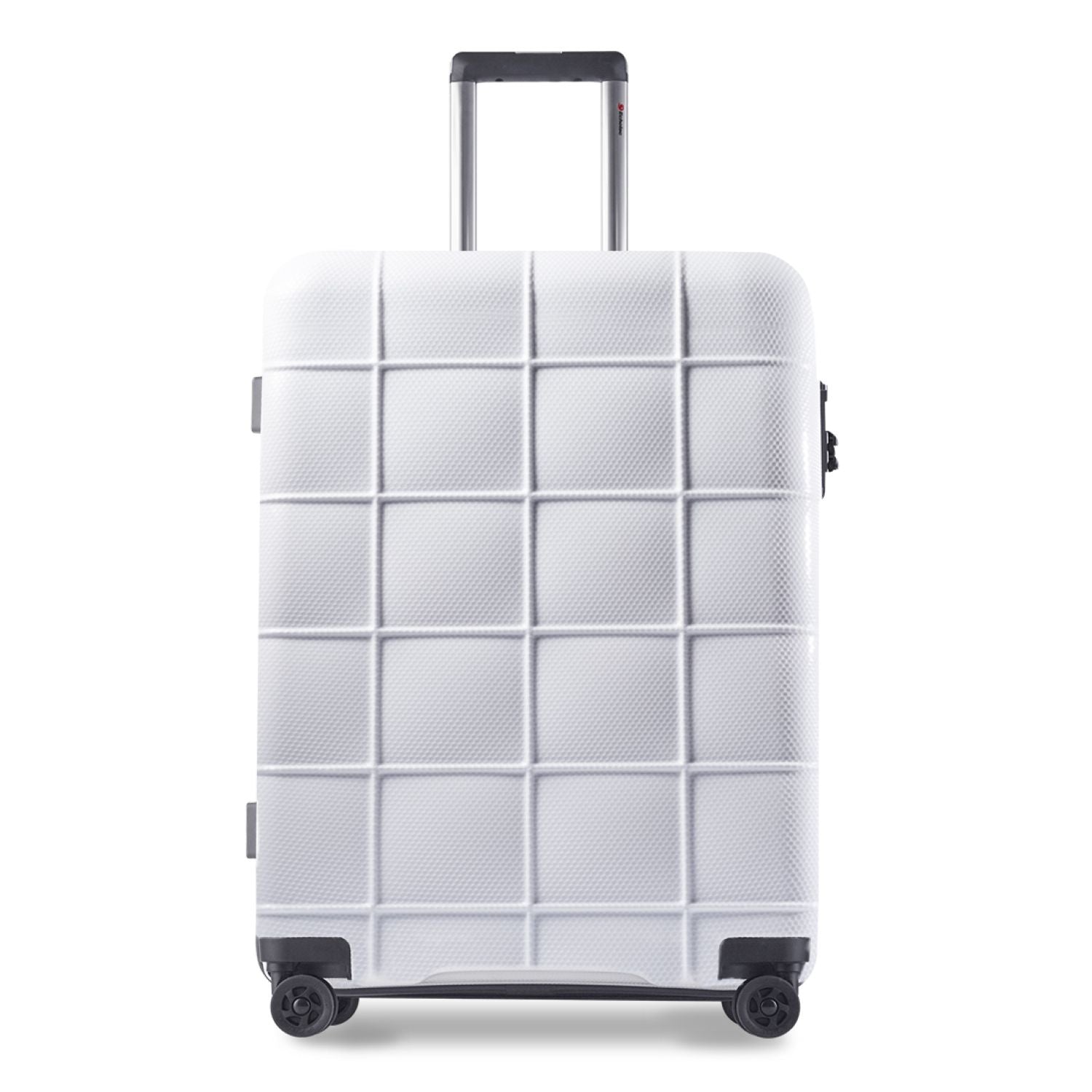 Echolac Square Pro 24" Medium Upright Luggage with Super Silent Spinner Wheels - White