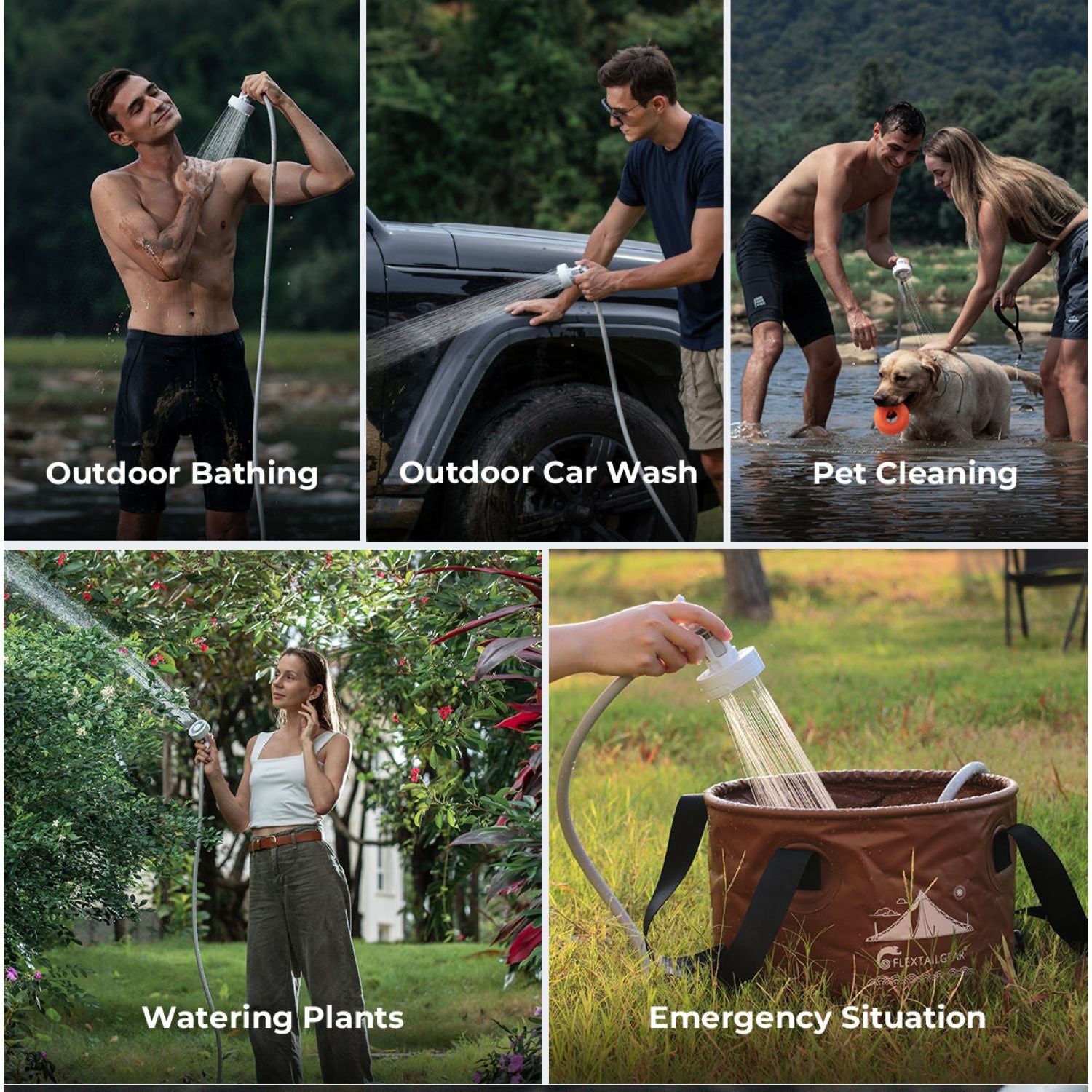 Flextail Max Shower With Box - White