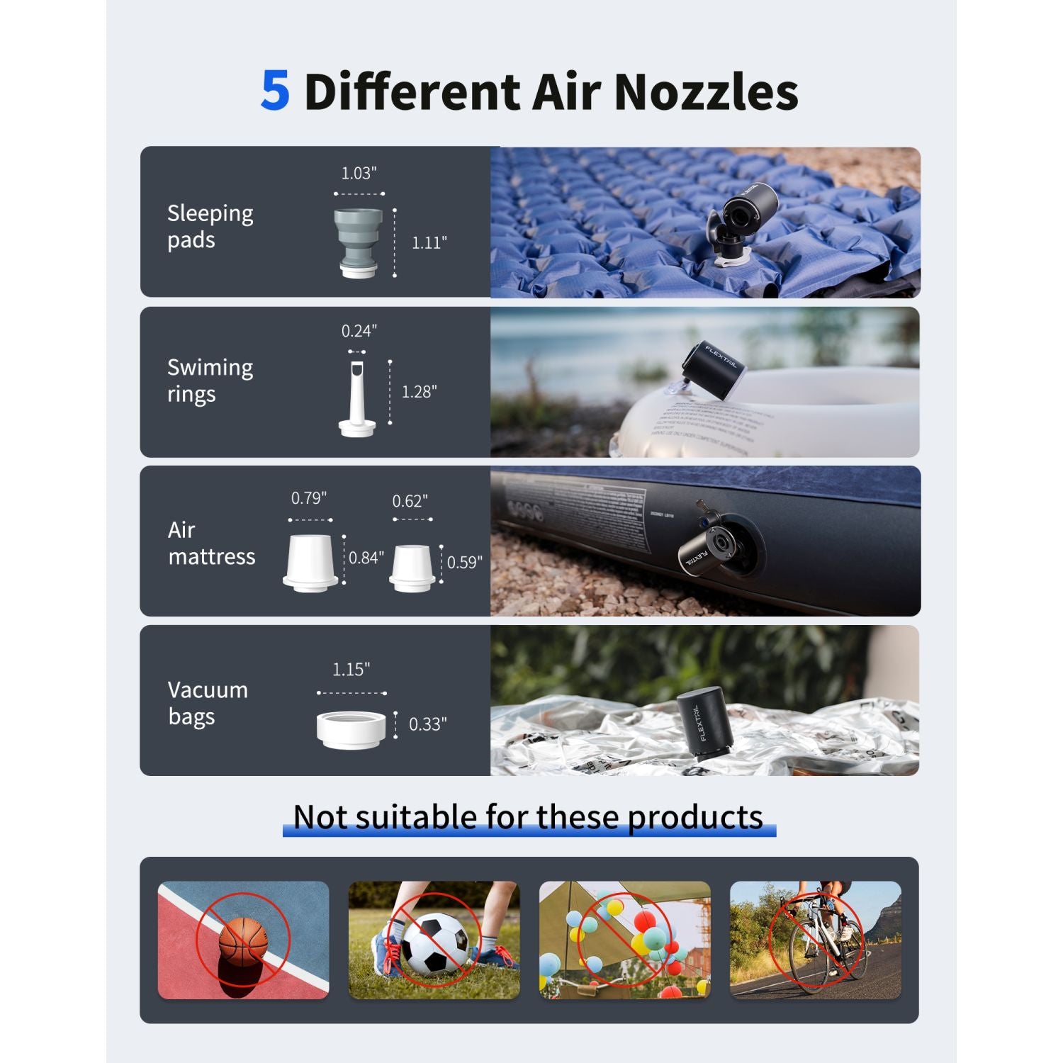 Flextail Tiny Portable Travel Vacuum Pump 2024 - Black