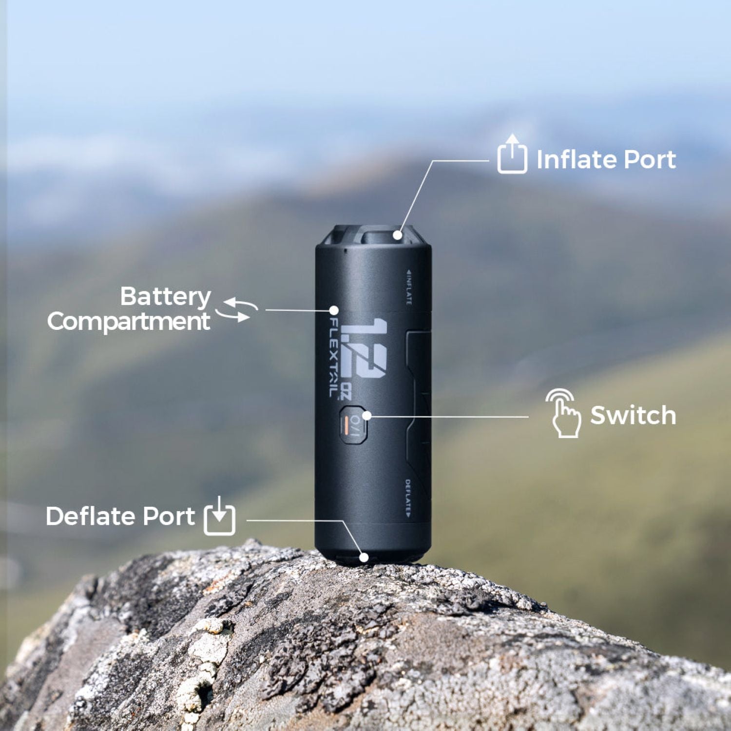 Flextail Zero Portable Travel Vacuum Pump - Black