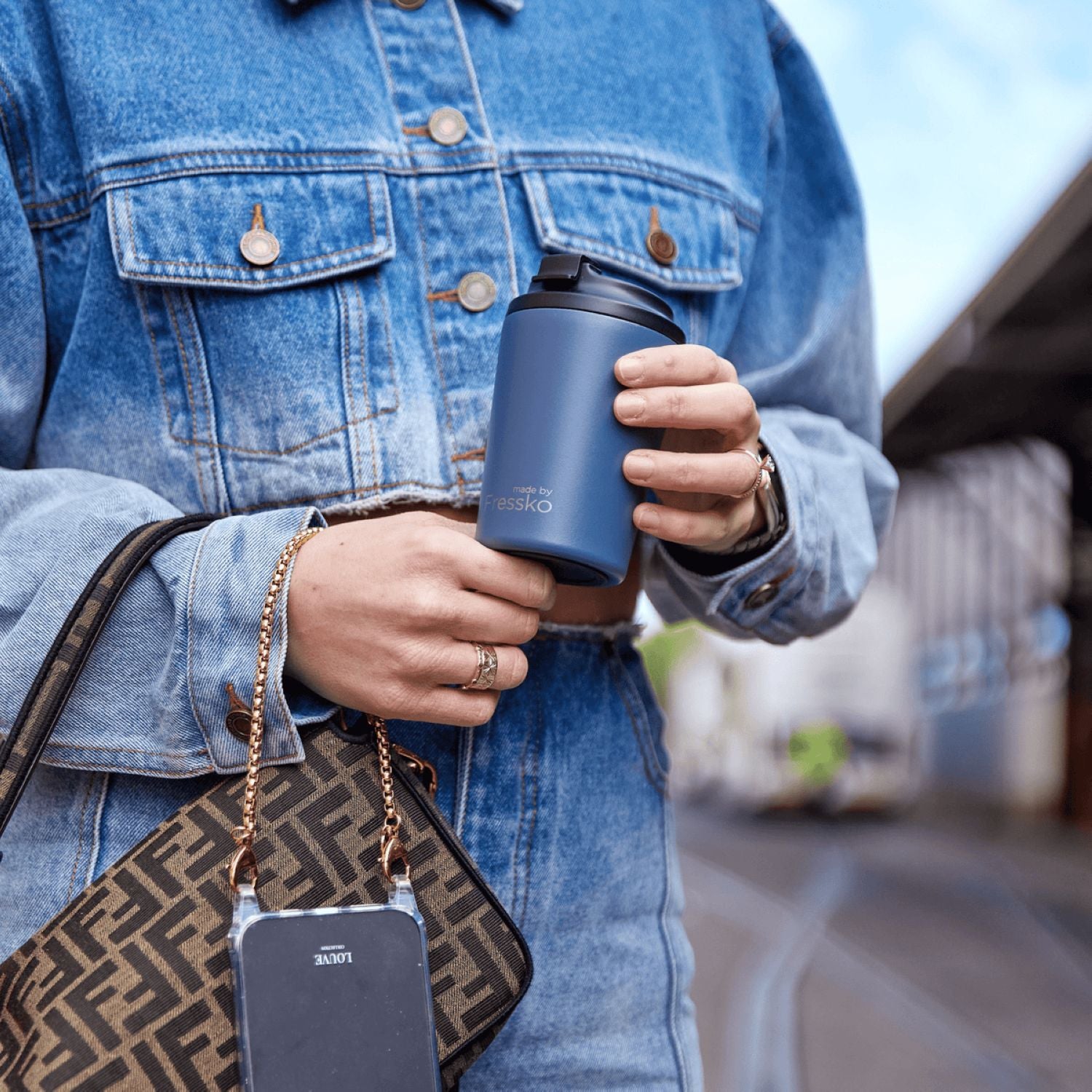 Made By Fressko Bino 8oz Insulated Ceramic Cup - Denim