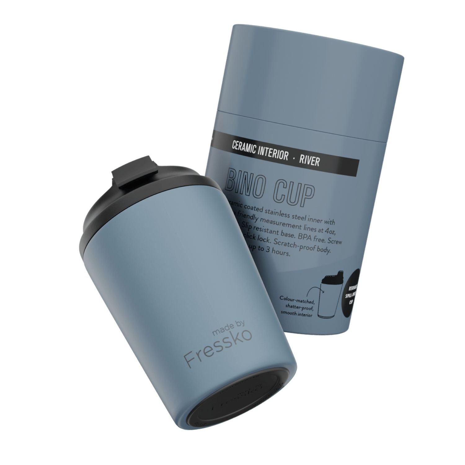 Made By Fressko Bino 8oz Insulated Ceramic Cup - River