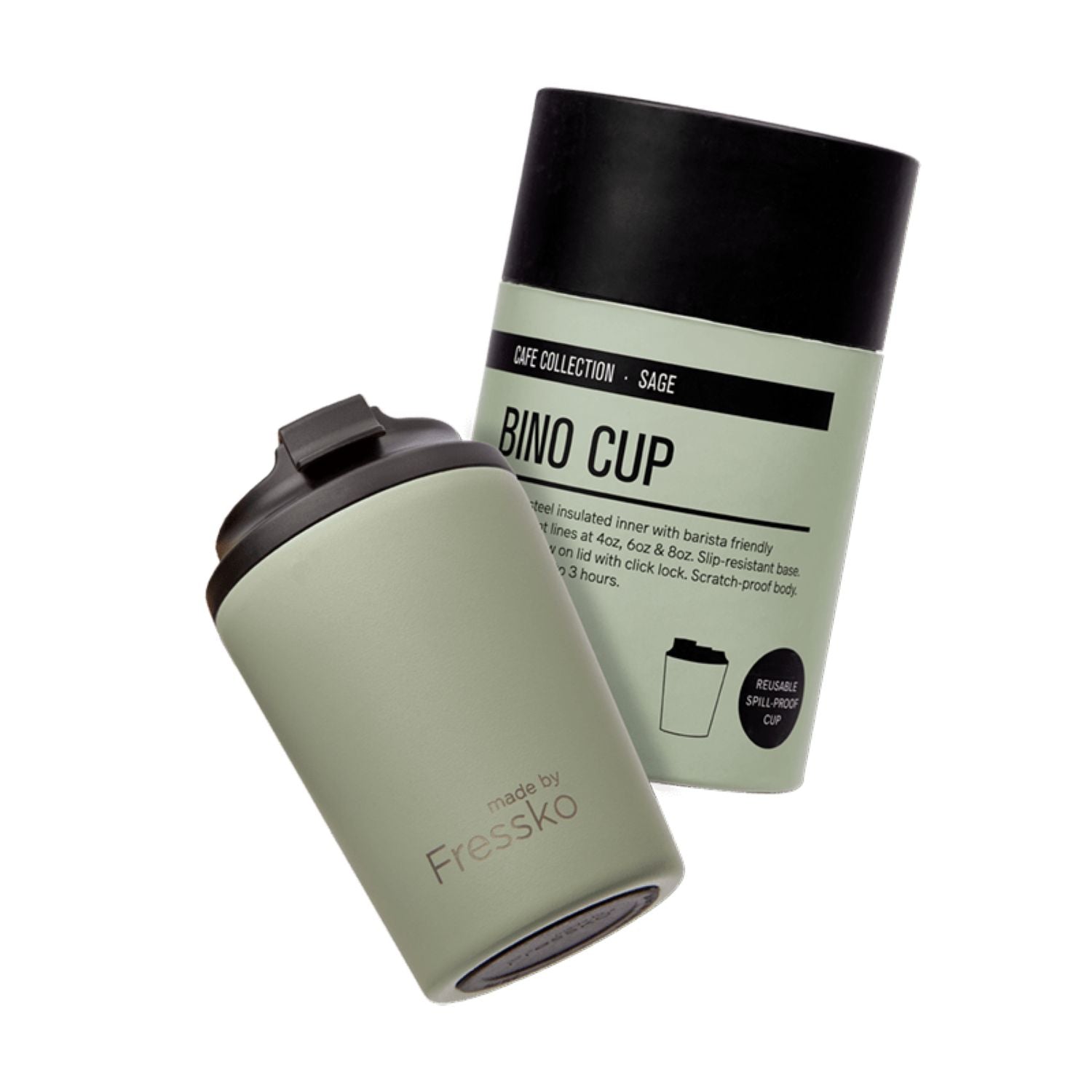 Made By Fressko Bino 8oz Insulated Stainless Steel Cup - Sage
