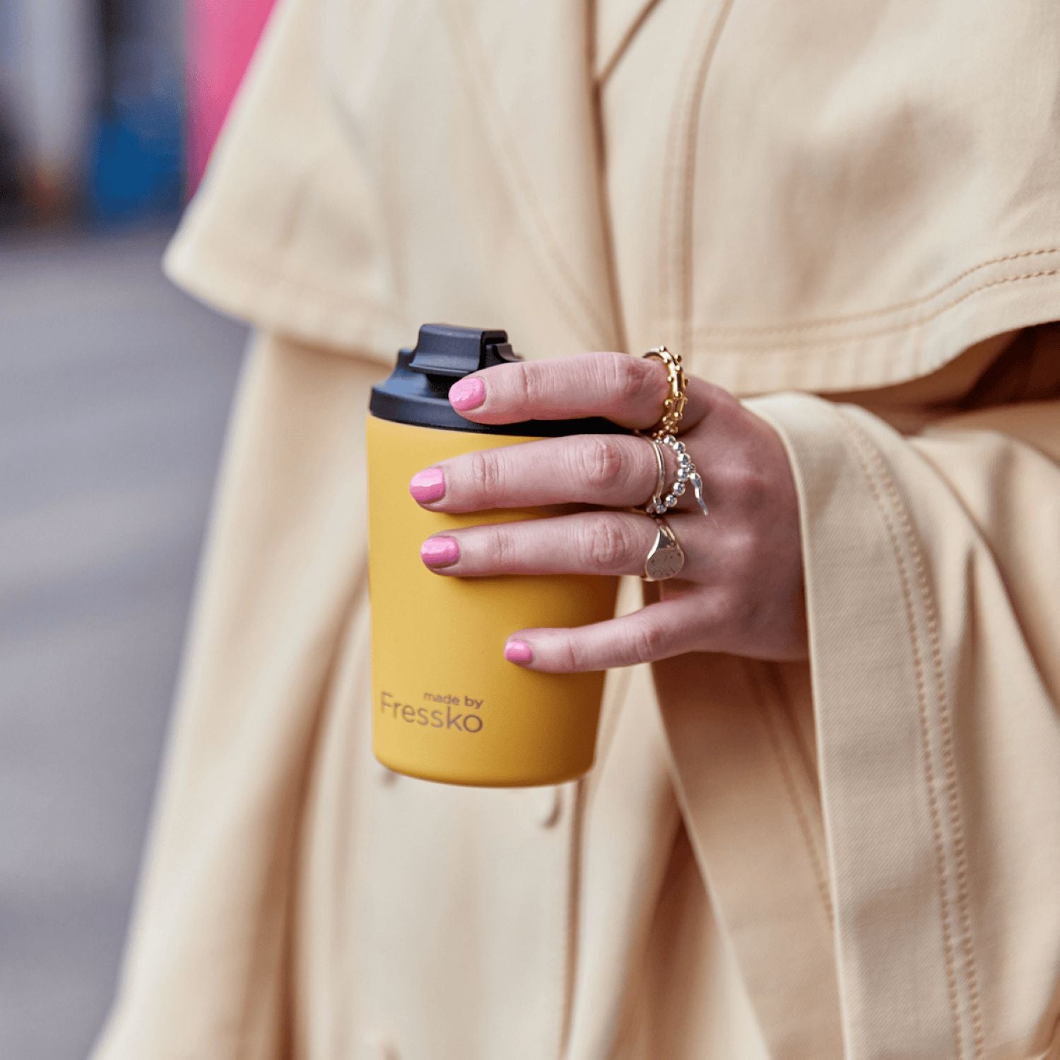 Made By Fressko Camino 12oz Insulated Stainless Steel Cup - Canary