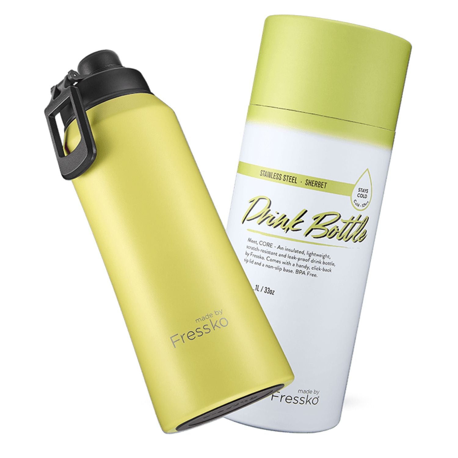 Made By Fressko Core 34oz Insulated Stainless Steel Drink Bottle - Sherbet