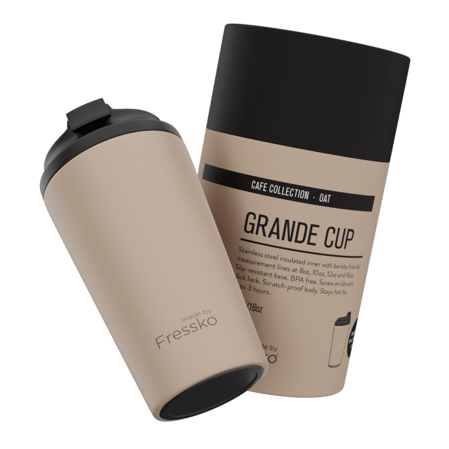 Made By Fressko Grande 16oz Insulated Stainless Steel Cup - Oat