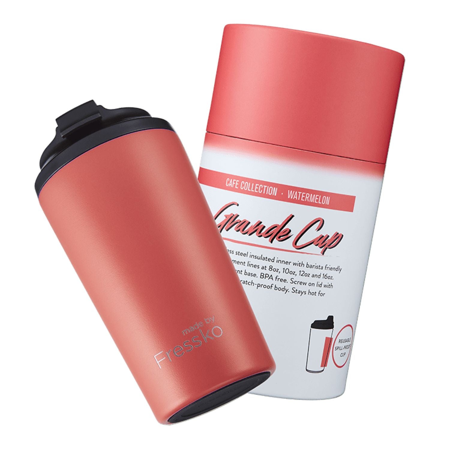 Made By Fressko Grande 16oz Insulated Stainless Steel Cup - Watermelon