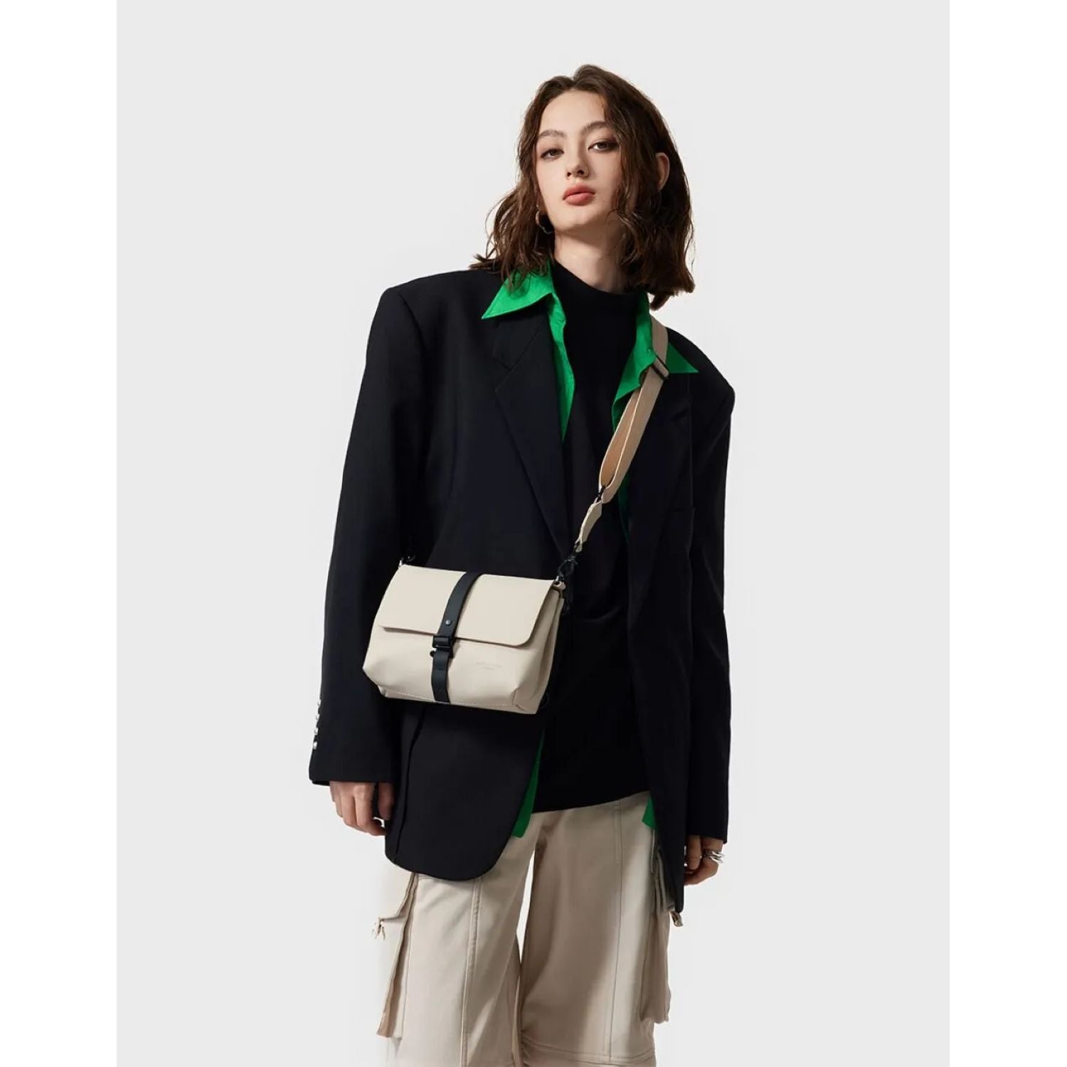 Gaston Luga Splash Crossbody Bag - Cloud Cream