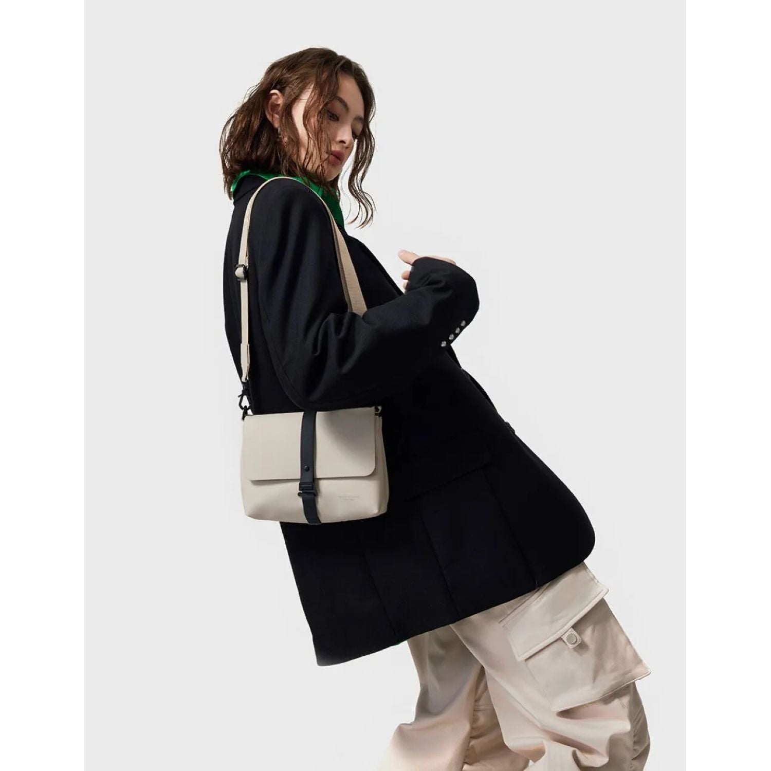 Gaston Luga Splash Crossbody Bag - Cloud Cream