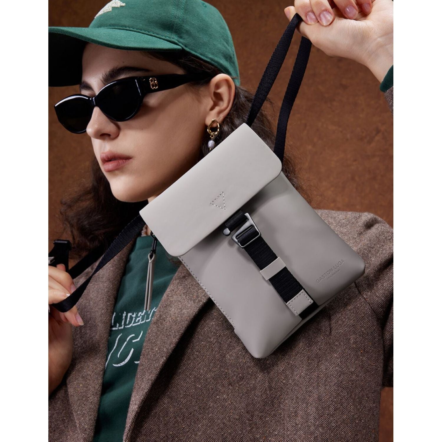 Gaston Luga Splash Mini Crossbody Bag - Taupe