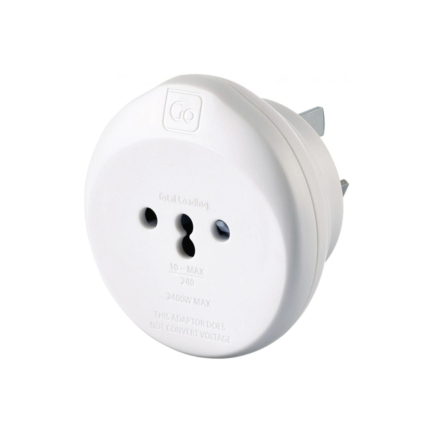Go Travel Swiss-Aus Adaptor - White