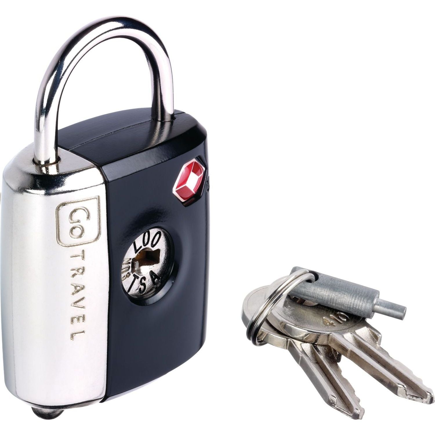 Go Travel Travel Sentry Approved Dual Key/Combi Padlock (Black)