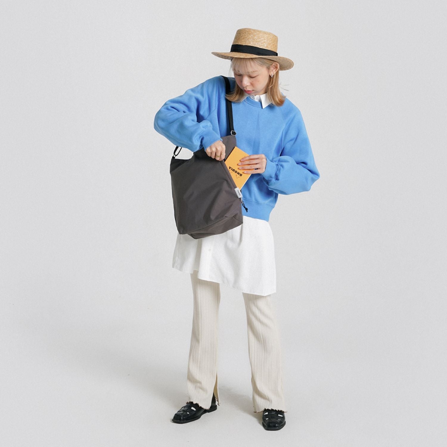 Hellolulu Collin 2 Sided Shoulder (M) (Iron Gray)