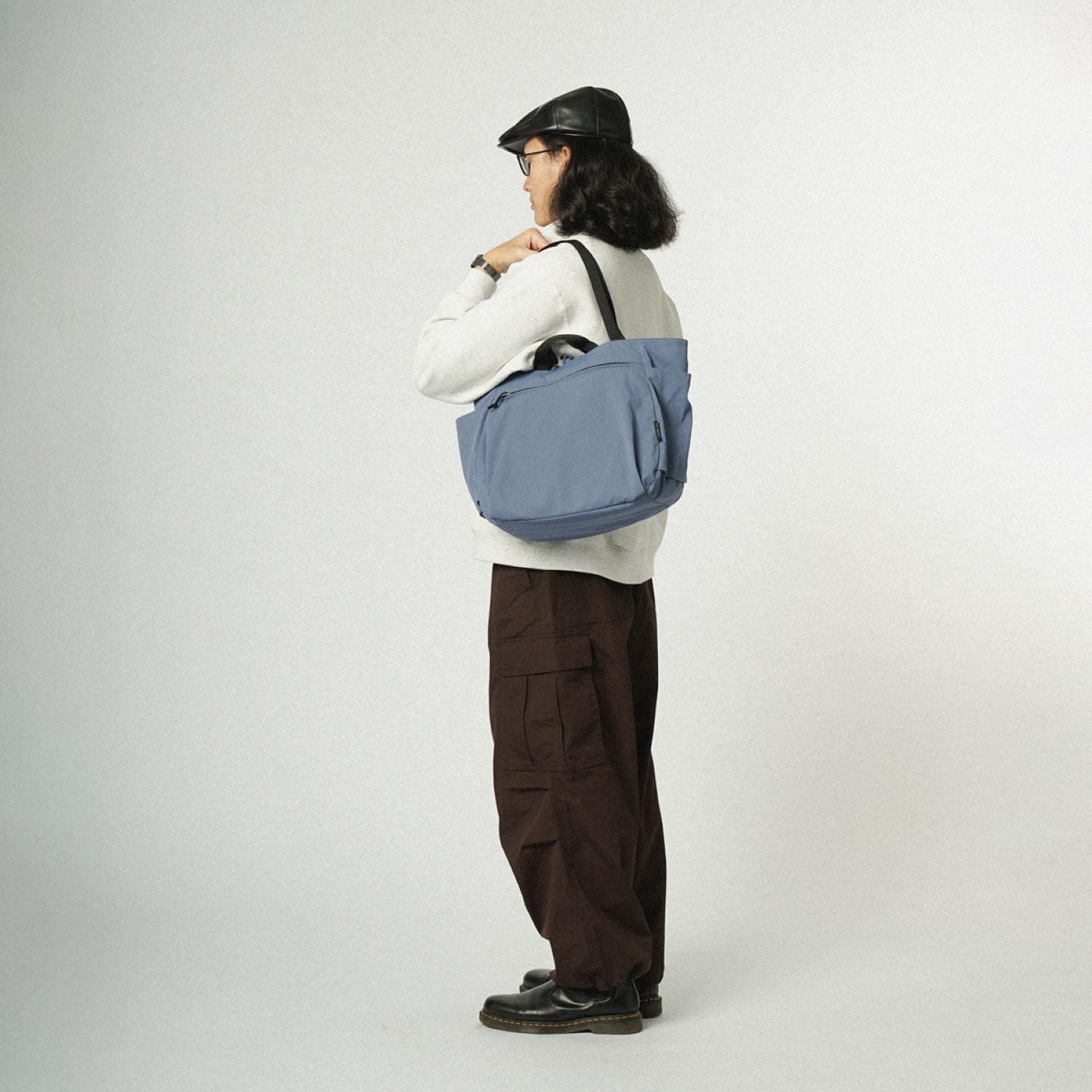 Hellolulu Jake Double Sided 2 Way Tote Recycled (Cloudy Gray/Classic Blue)