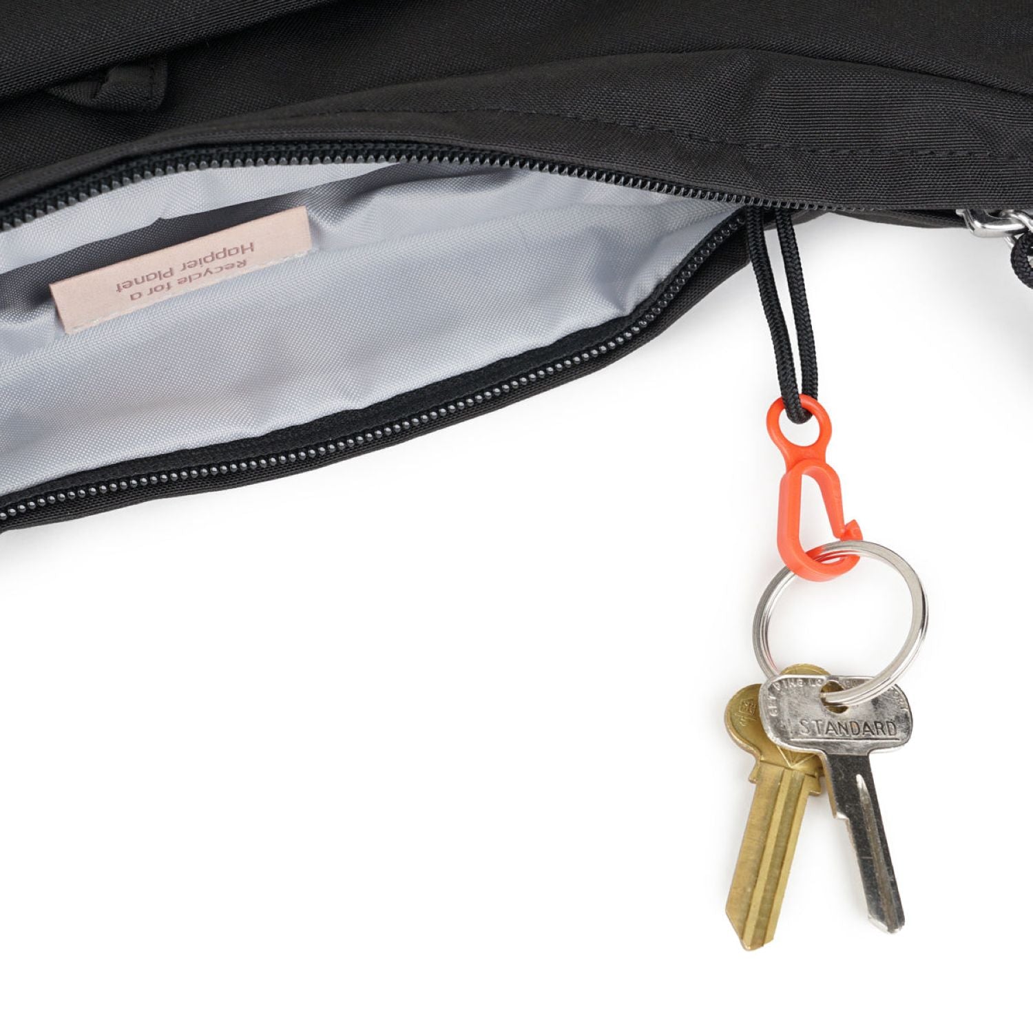 Hellolulu Lucas Wide Zip Shoulder Bag (Flat Black)