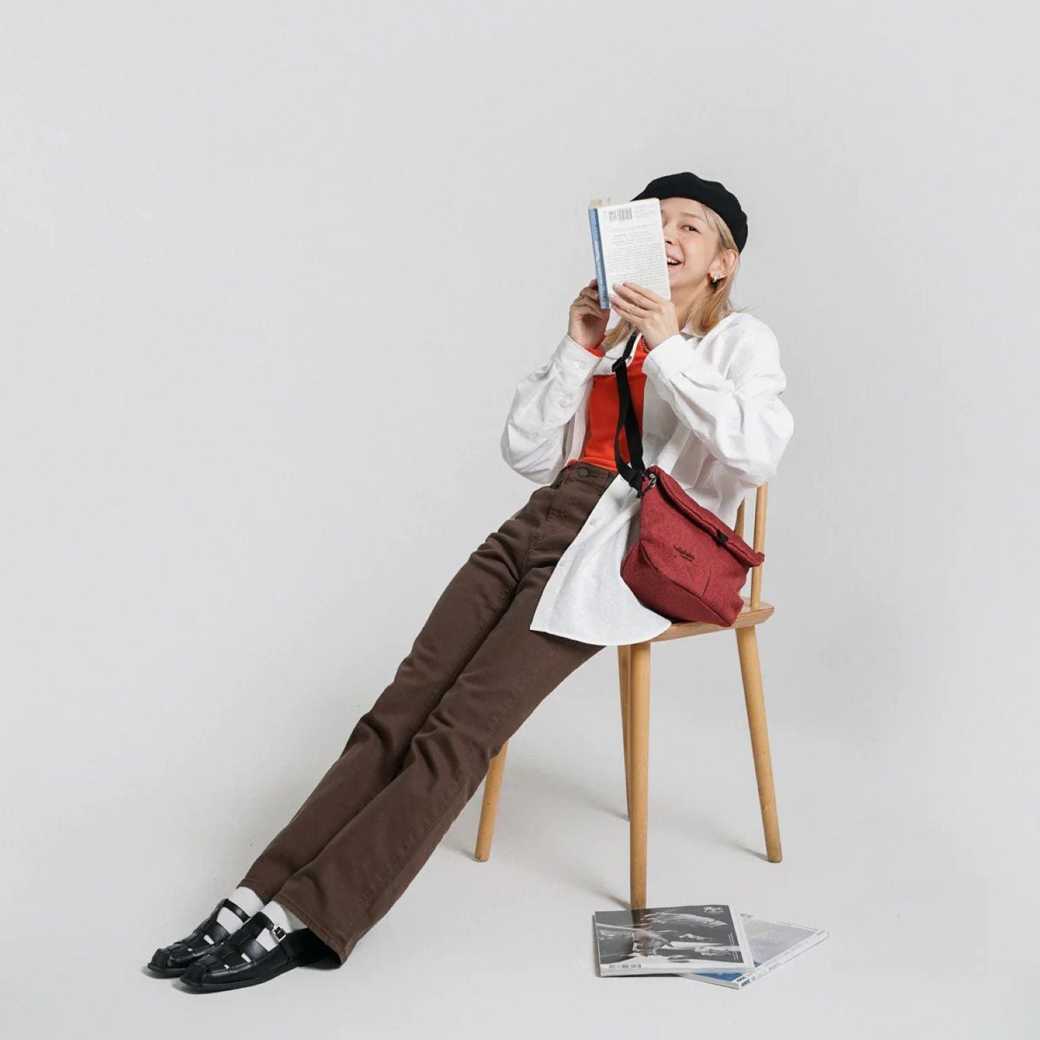 Hellolulu Mini Kasen Shoulder Bag Recycled (Solid Wine)