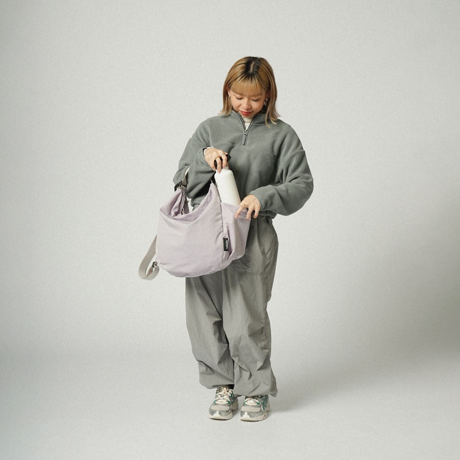 Hellolulu Reese Daily Duo Shoulder Bag (Light Purple)