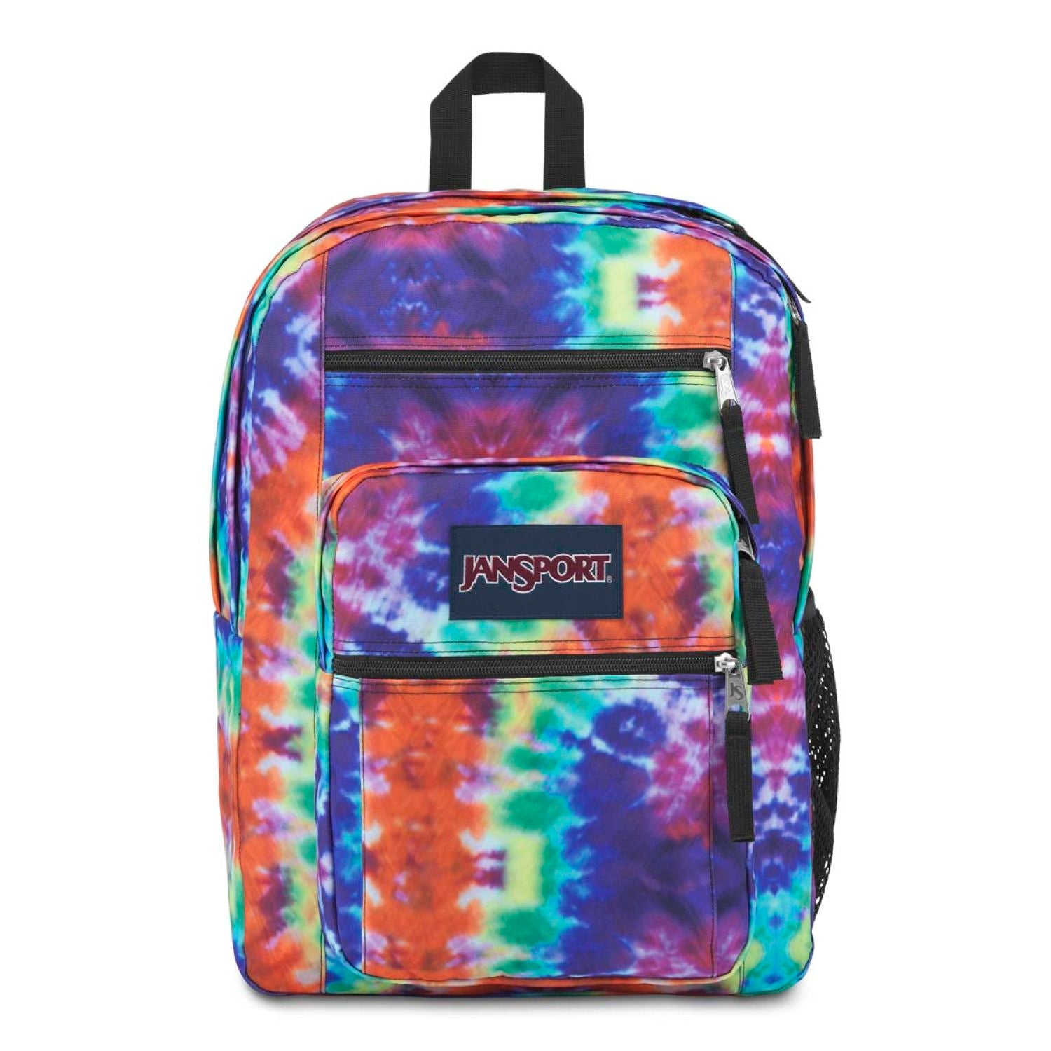 Jansport Big Student Backpack - Red/Multi Hippie Days