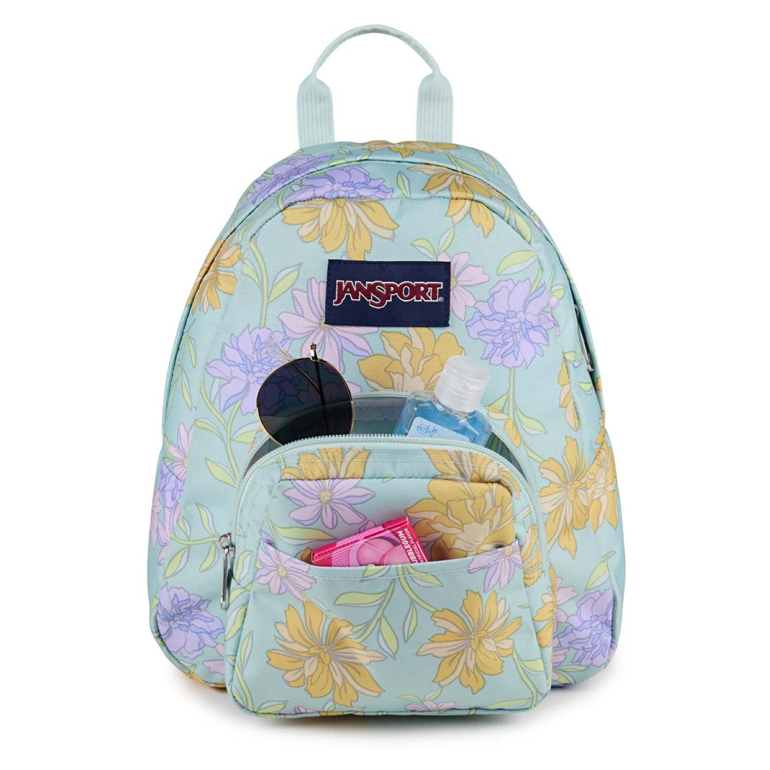 Jansport Half Pint Mini Backpack - Faded Floral Fresh Mint