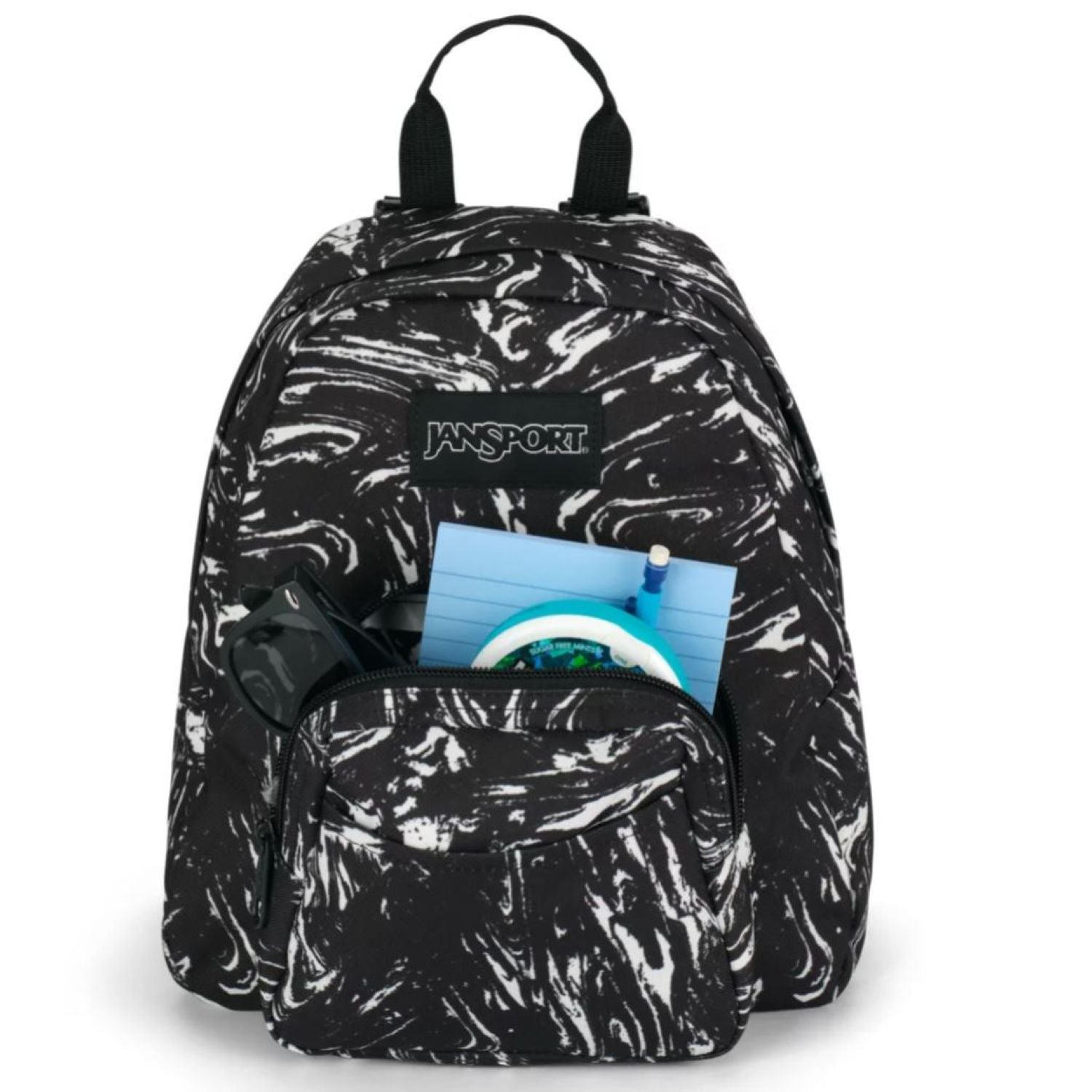 Jansport Half Pint Mini Backpack - Marbled Motion Black