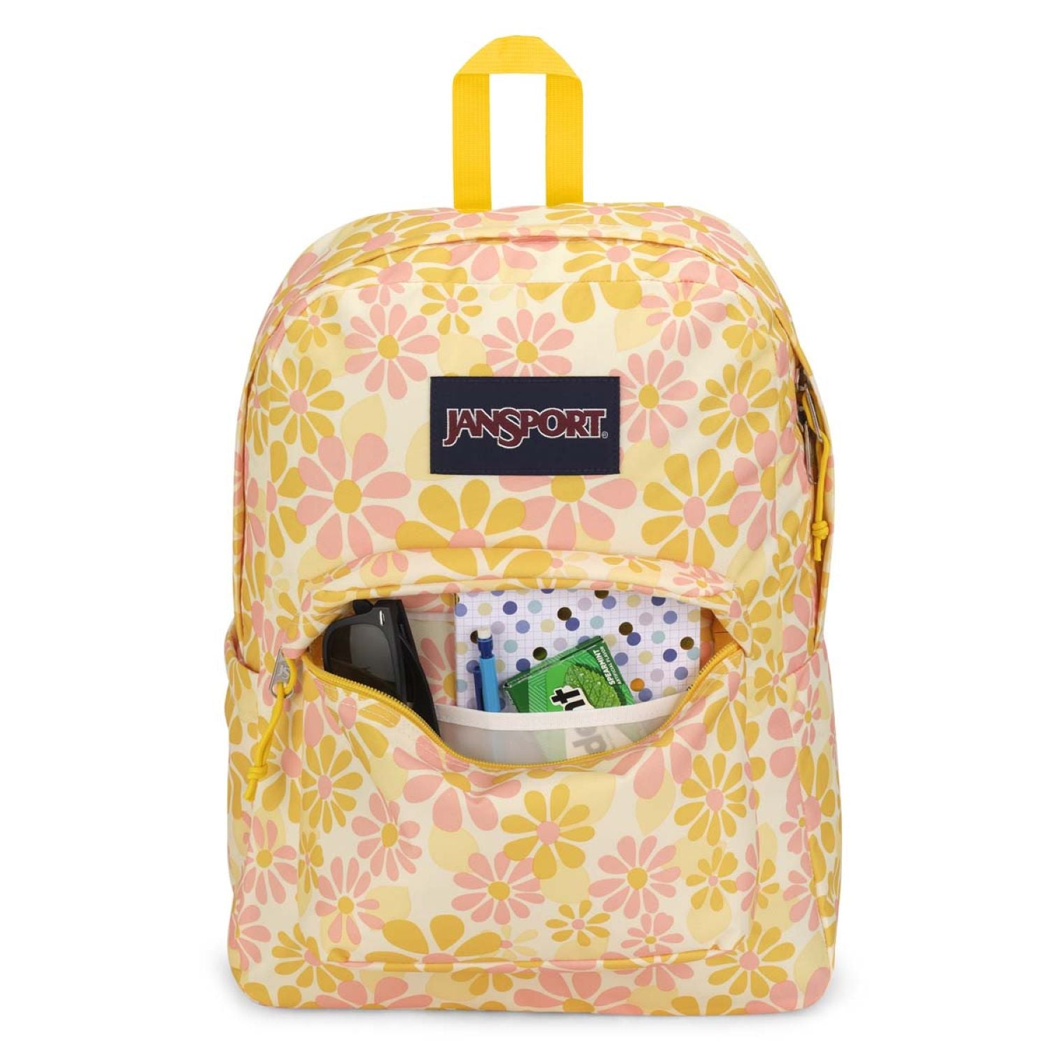 Jansport Superbreak Plus Backpack - Skip Daisy Yellow