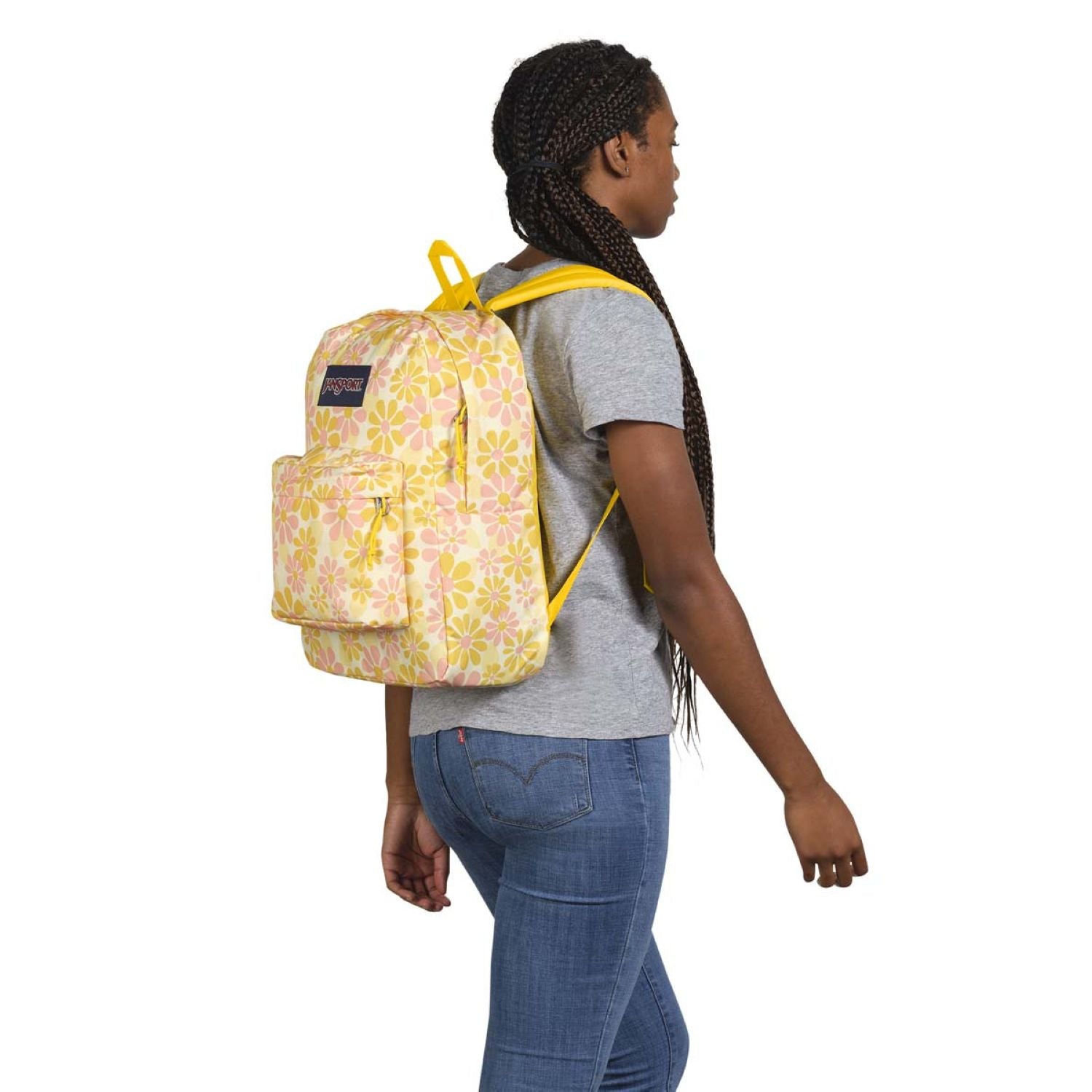 Jansport Superbreak Plus Backpack - Skip Daisy Yellow