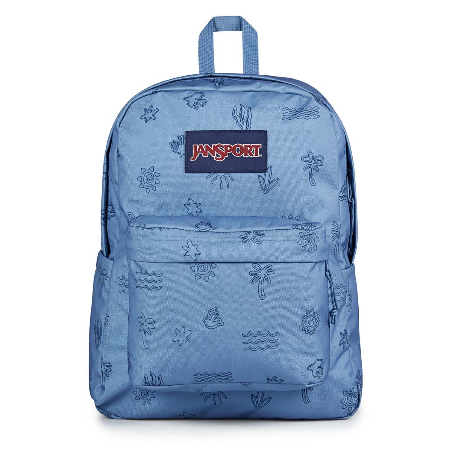 Jansport Superbreak Plus Backpack - Sunny Sketches Blue