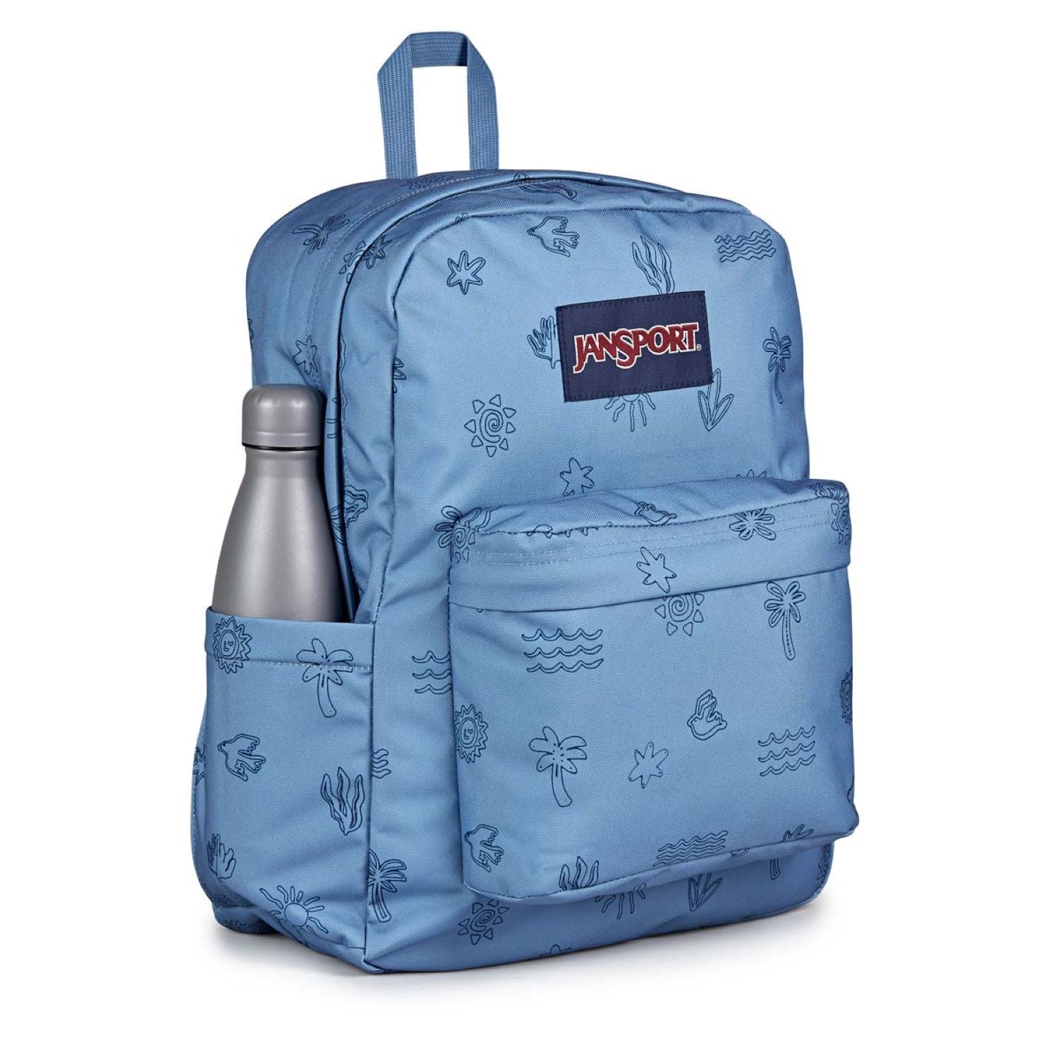Jansport Superbreak Plus Backpack - Sunny Sketches Blue