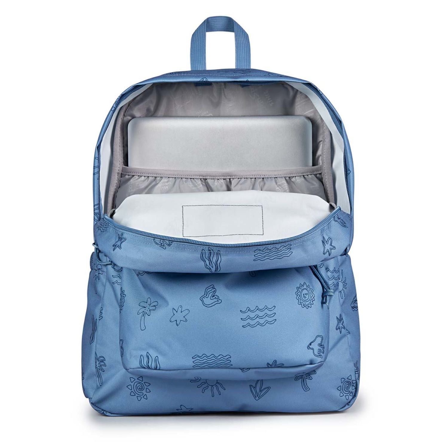 Jansport Superbreak Plus Backpack - Sunny Sketches Blue