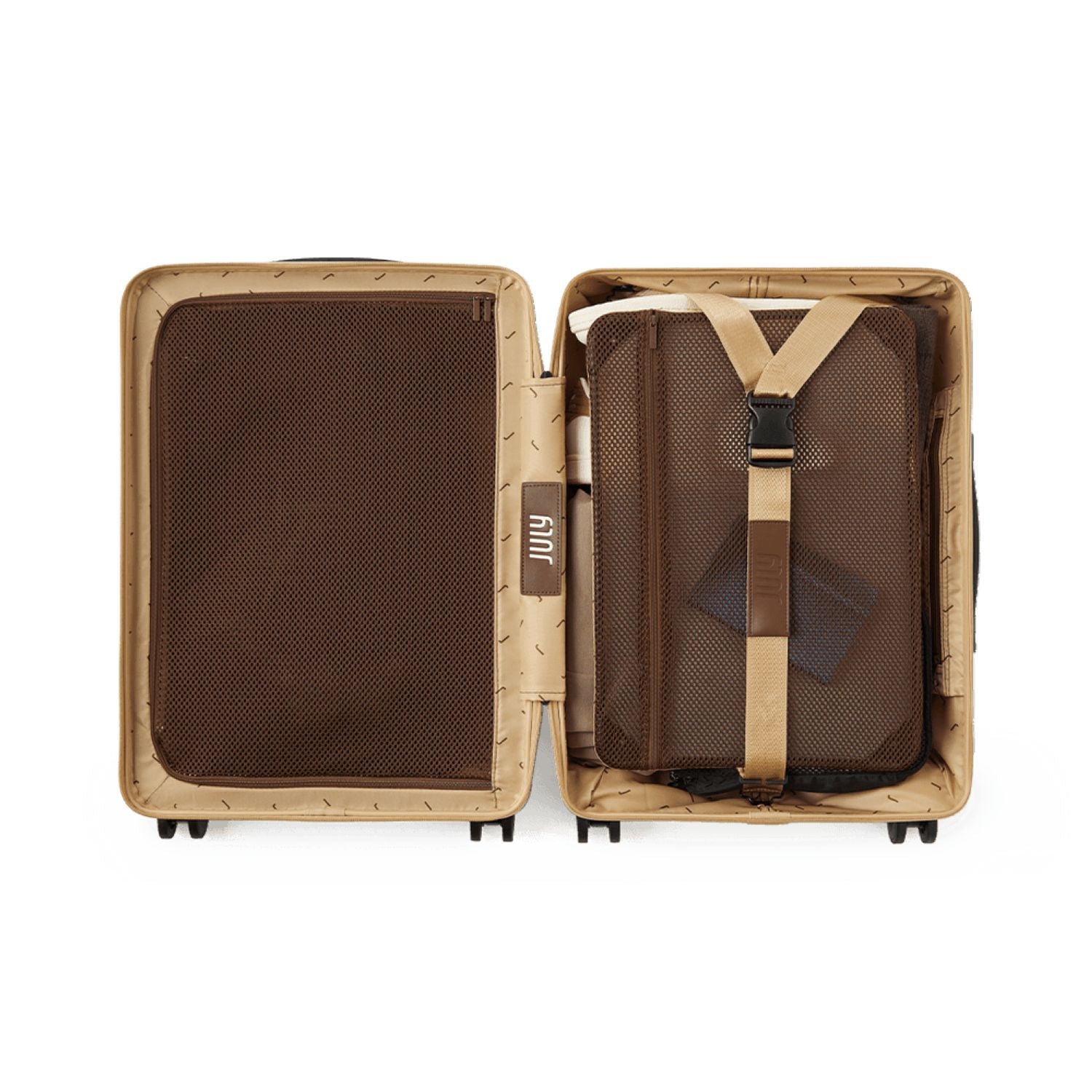 July Carry On Original Polycarbonate 21" Luggage With Power Bank & Usb/Usb-C Cable - Light Taupe