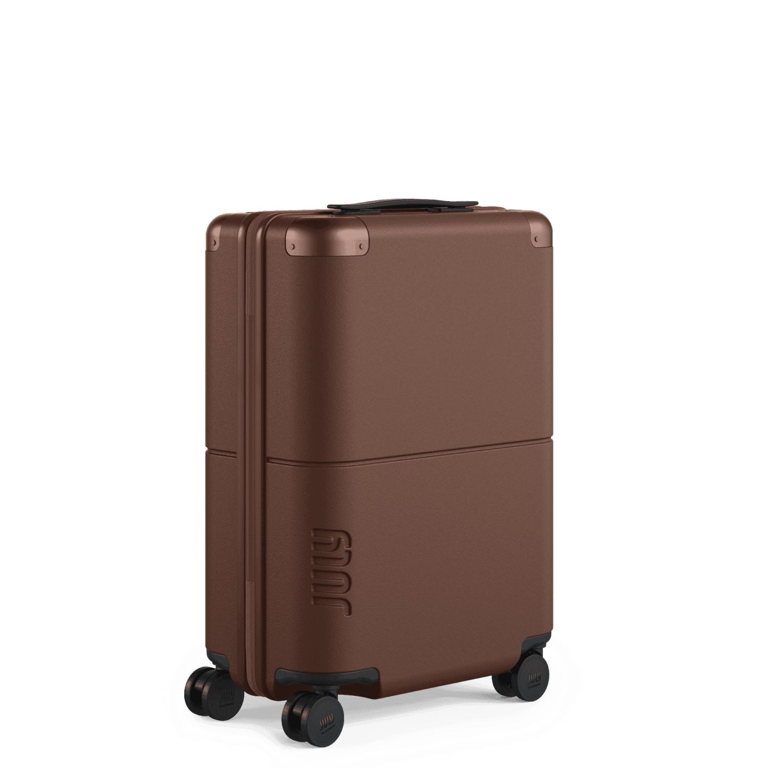 July Carry On Original Polycarbonate 21" Luggage With Power Bank & Usb/Usb-C Cable (Limited Edition) - Dark Brown