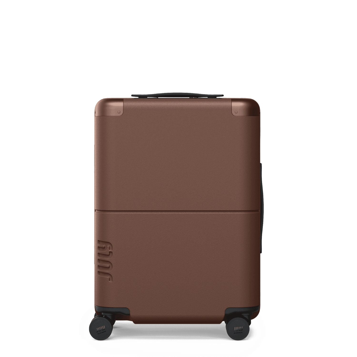 July Carry On Original Polycarbonate 21" Luggage With Power Bank & Usb/Usb-C Cable (Limited Edition) - Dark Brown