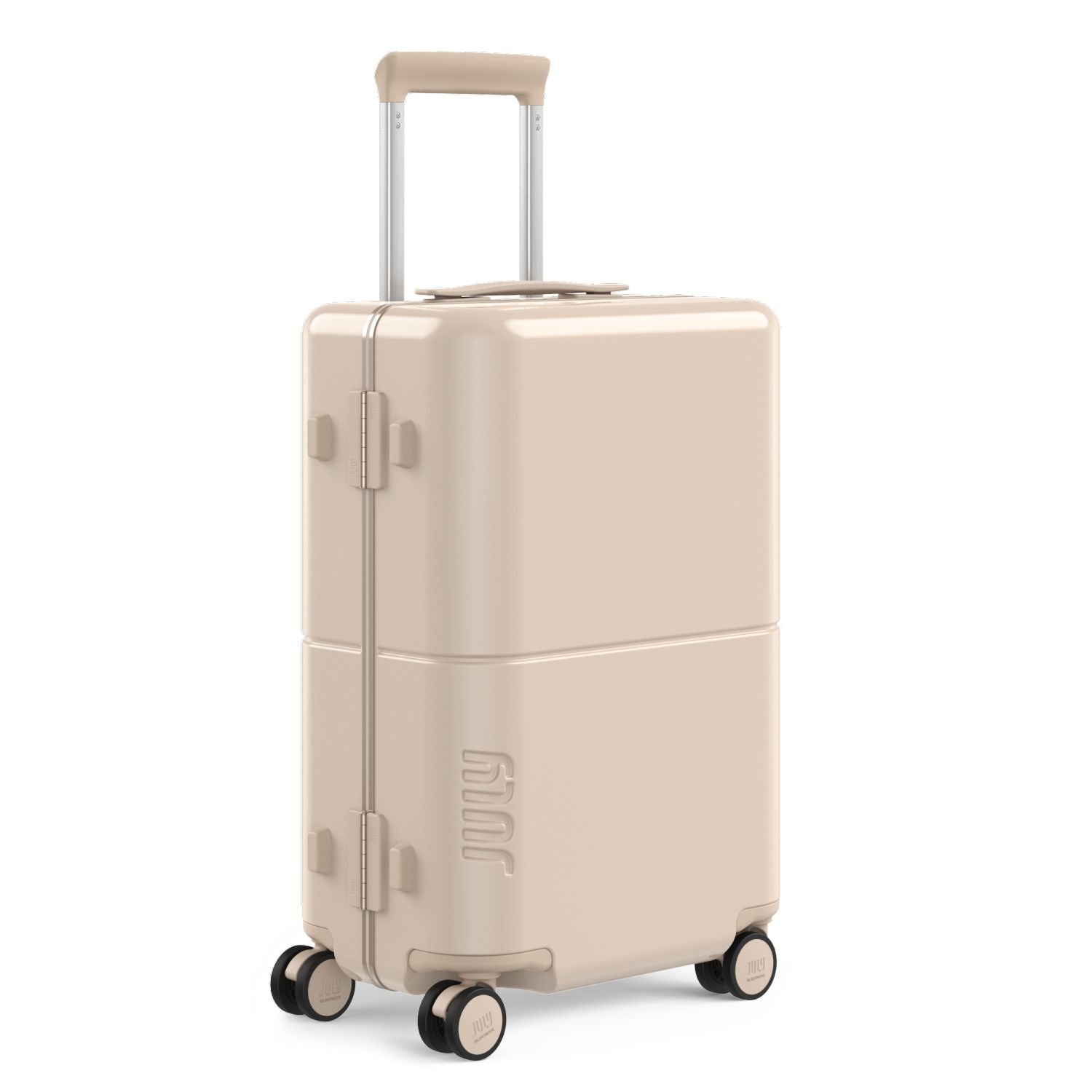 July Carry On Trunk Polycarbonate 21" Luggage With Fast Charge Usb-C Cable - Sand