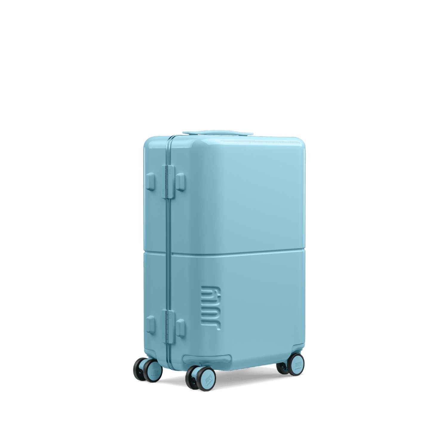 July Carry On Trunk Polycarbonate 21" Luggage With Fast Charge Usb-C Cable - Coastal Blue